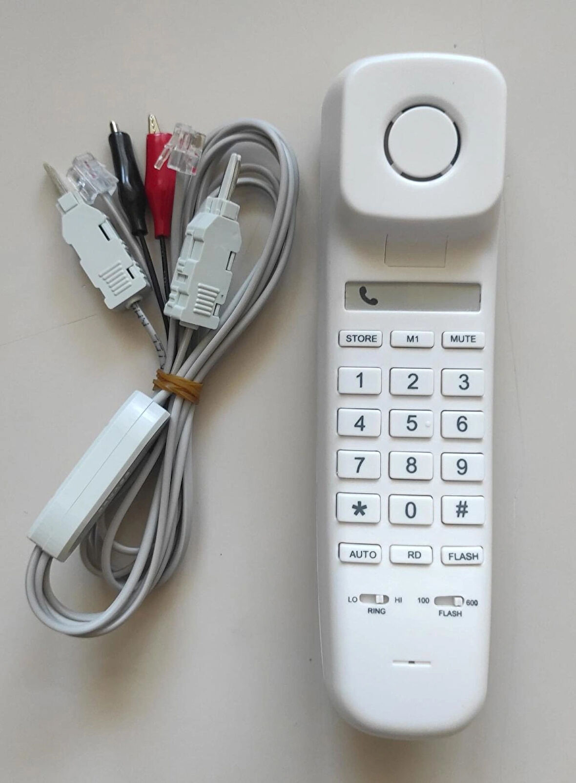 Test Ve Muayene Telefonu BEYAZ (kesmeli Kesmesiz Test Kablolu)