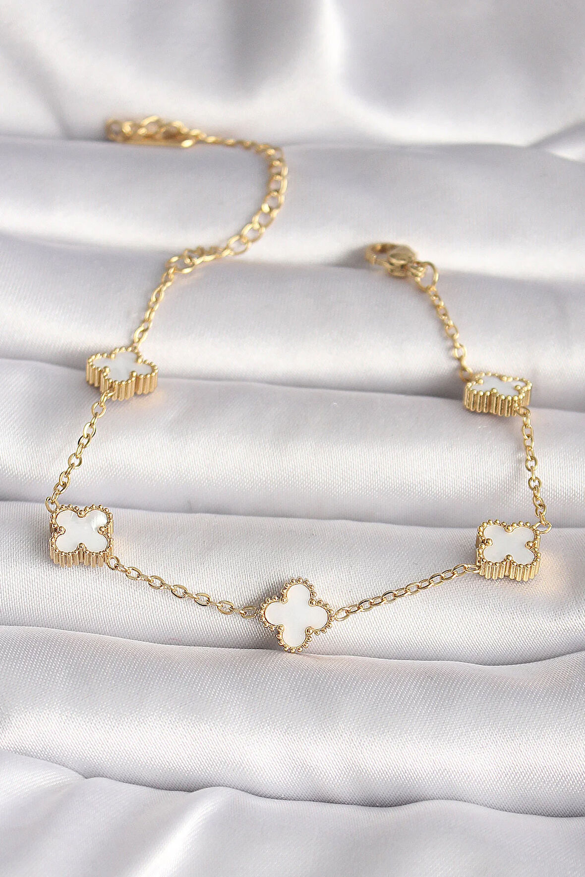 Tegan 316L Çelik Gold Renk Baby Boy Yonca Model Kadın Bileklik TG27BB6640