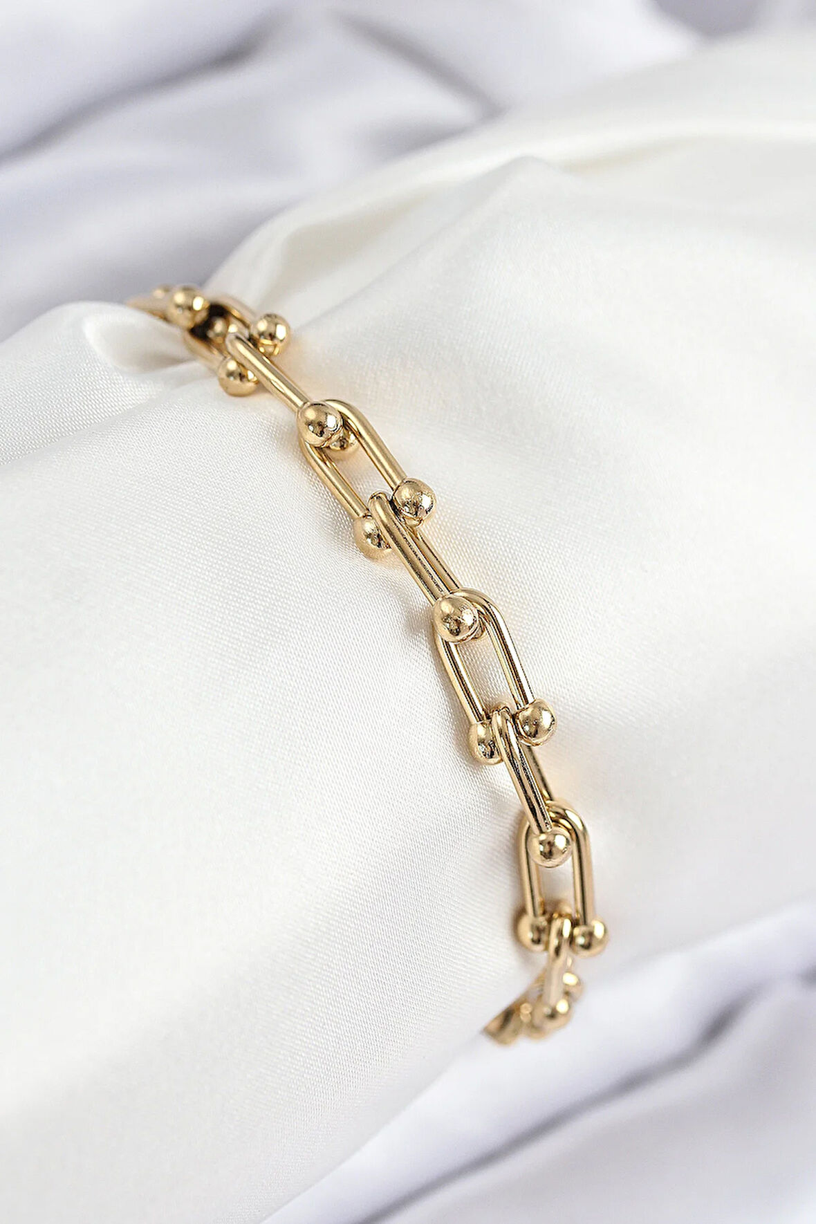 Tegan 316L Çelik Tifany Zincir Model Gold Renk Kadın Bileklik TG27BB7834