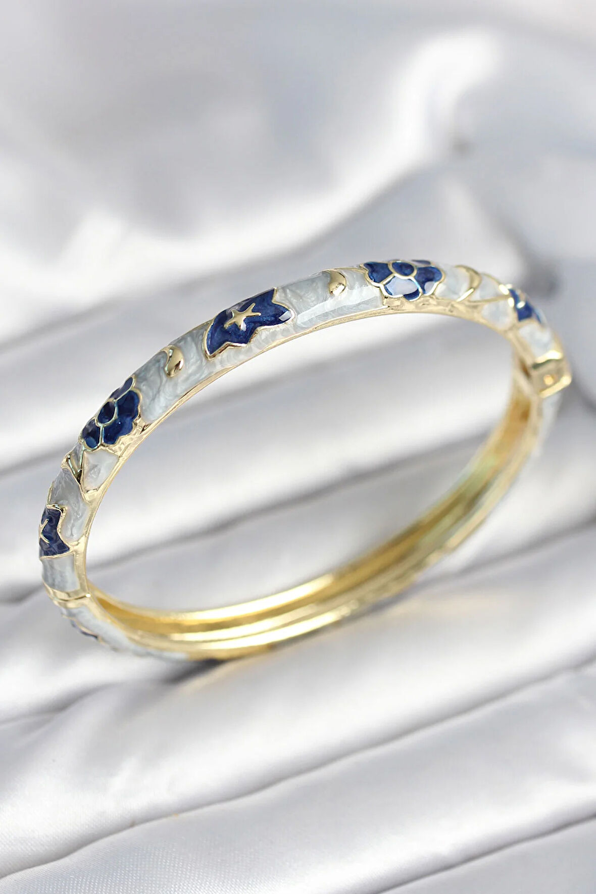 Tegan Mavi Renk Detaylı Mineli Kelepçe TG27BB8010