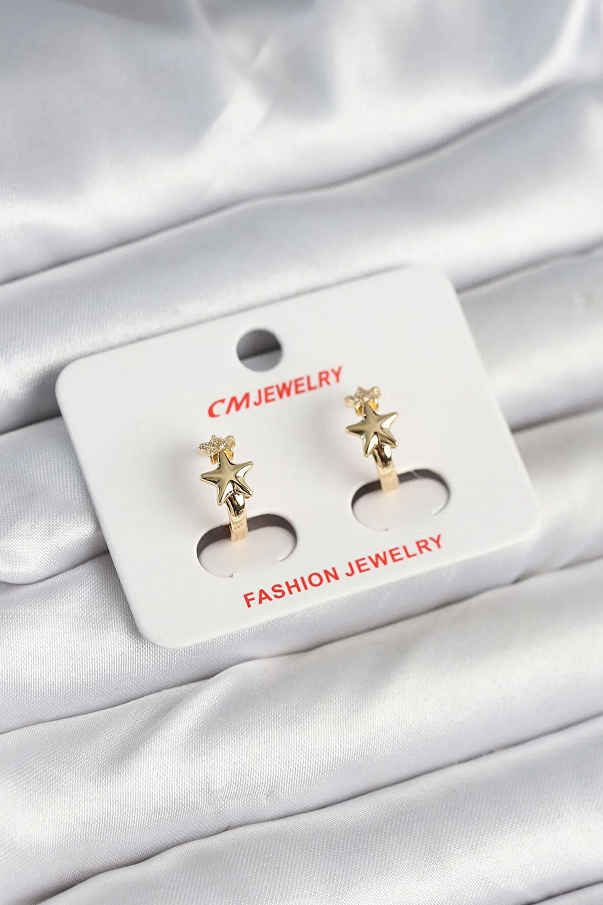 Tegan Pirinç Gold Renk Yıldız Kadın Küpe TG27BKP11242