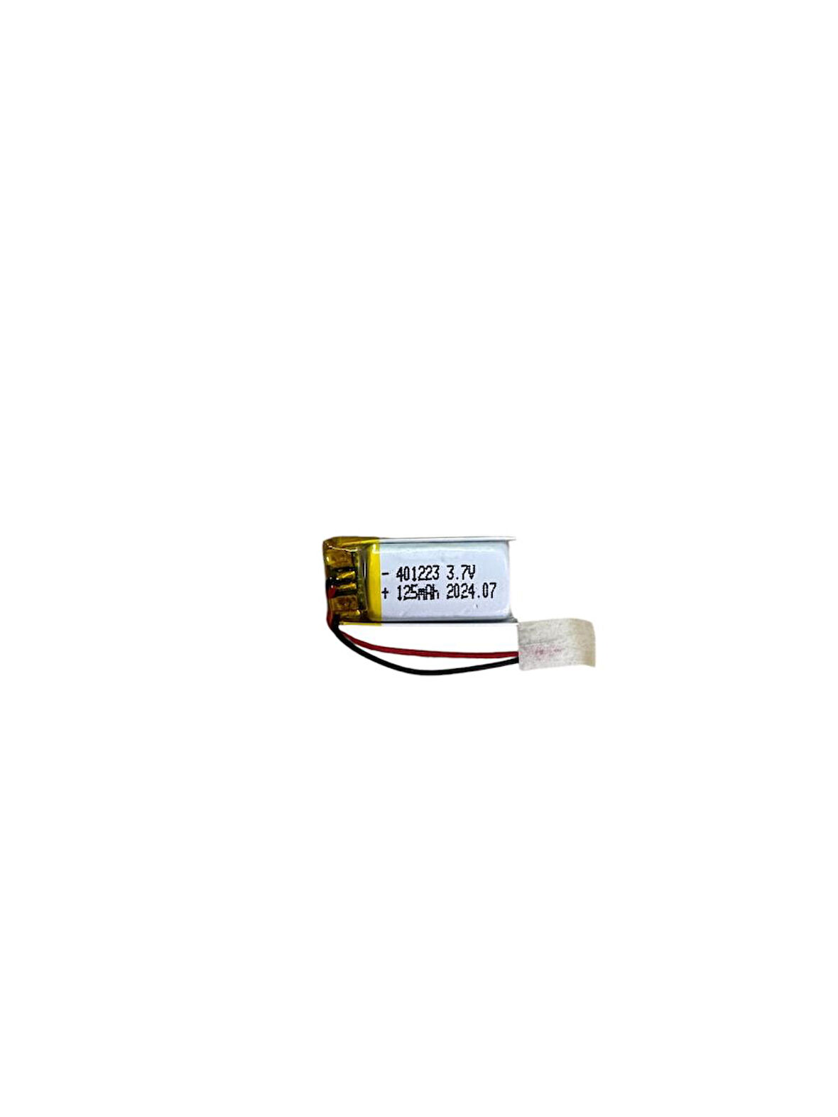 401223 3.7V 125 mAh Li-Polymer Pil (Devreli/1.5A)
