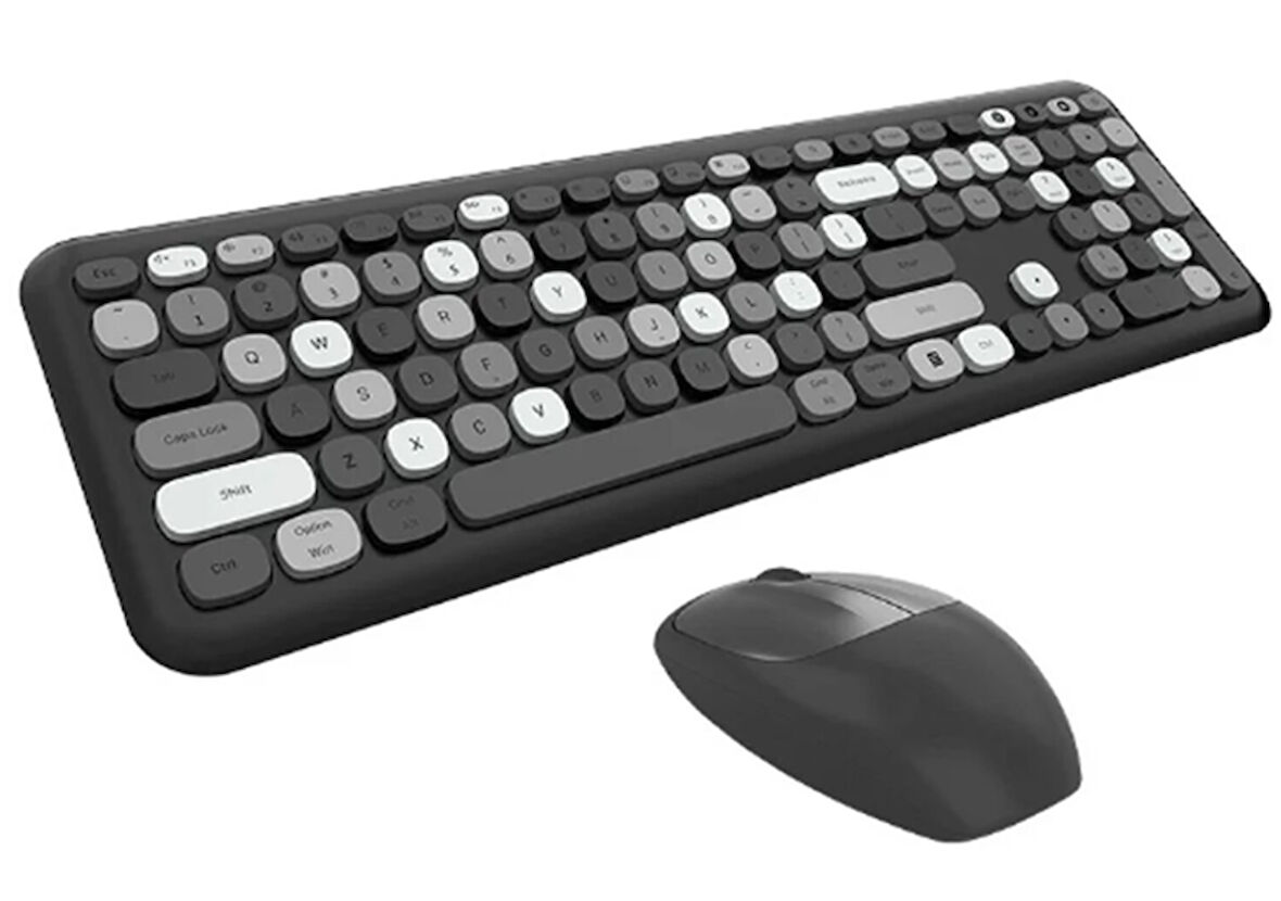 Mofii No666 Siyah Gri Klavye Mouse Set