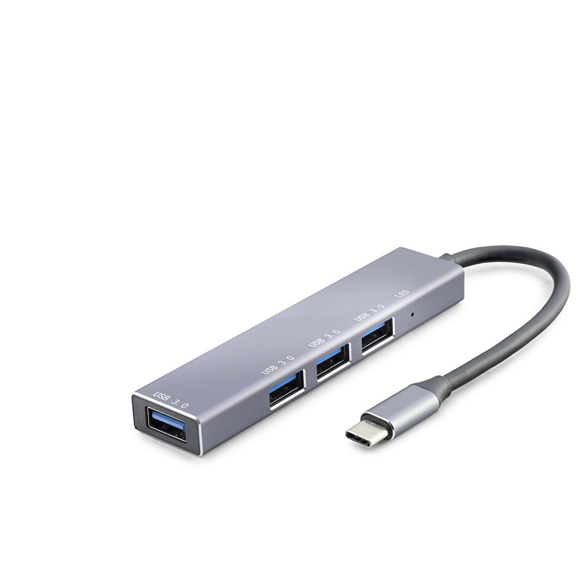 Type-C Hub 4*Usb3.0 Gri HDX7043