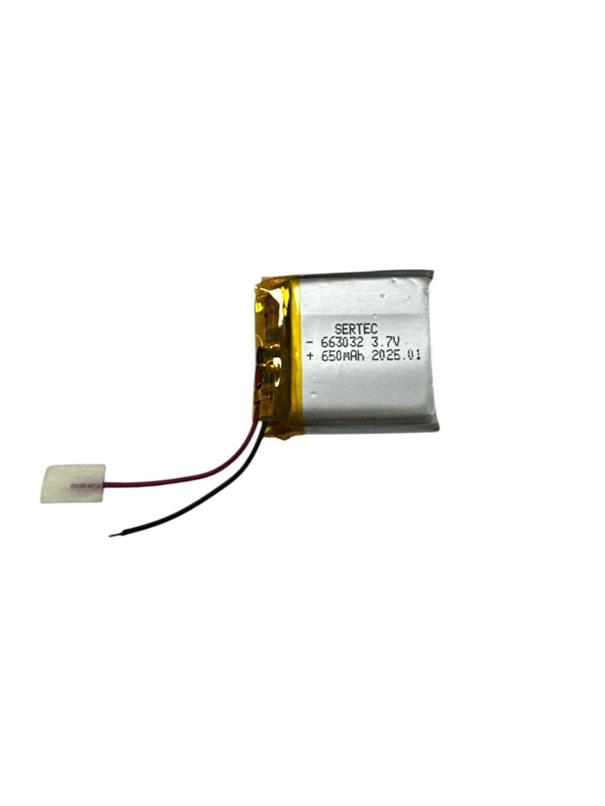 663032 3.7V 650mAh Li-Polymer Pil Devreli/1.5A