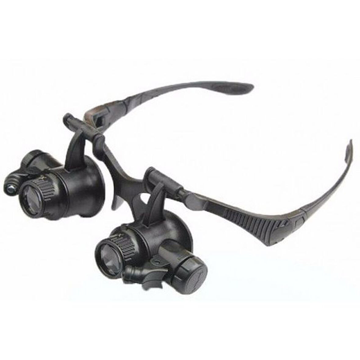 Gözlük Modeli 10X 15X 20X 25X Lens 2 Led Işıklı Büyüteç 9892G