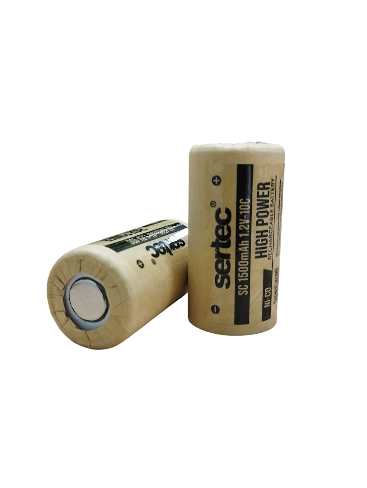 1.2V Ni-Cd SC 1500 Mah Kağıt Şarjlı Pil 10C (Başsız/Flat Head)