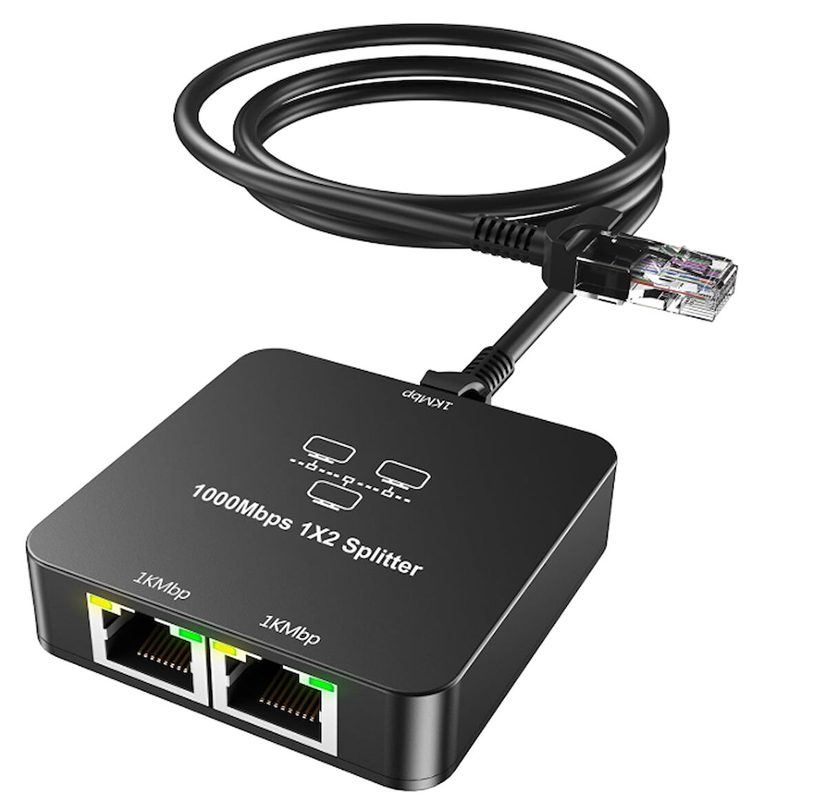 ZR861 Rj45 1To2 Gigabit Splitter Adaptör