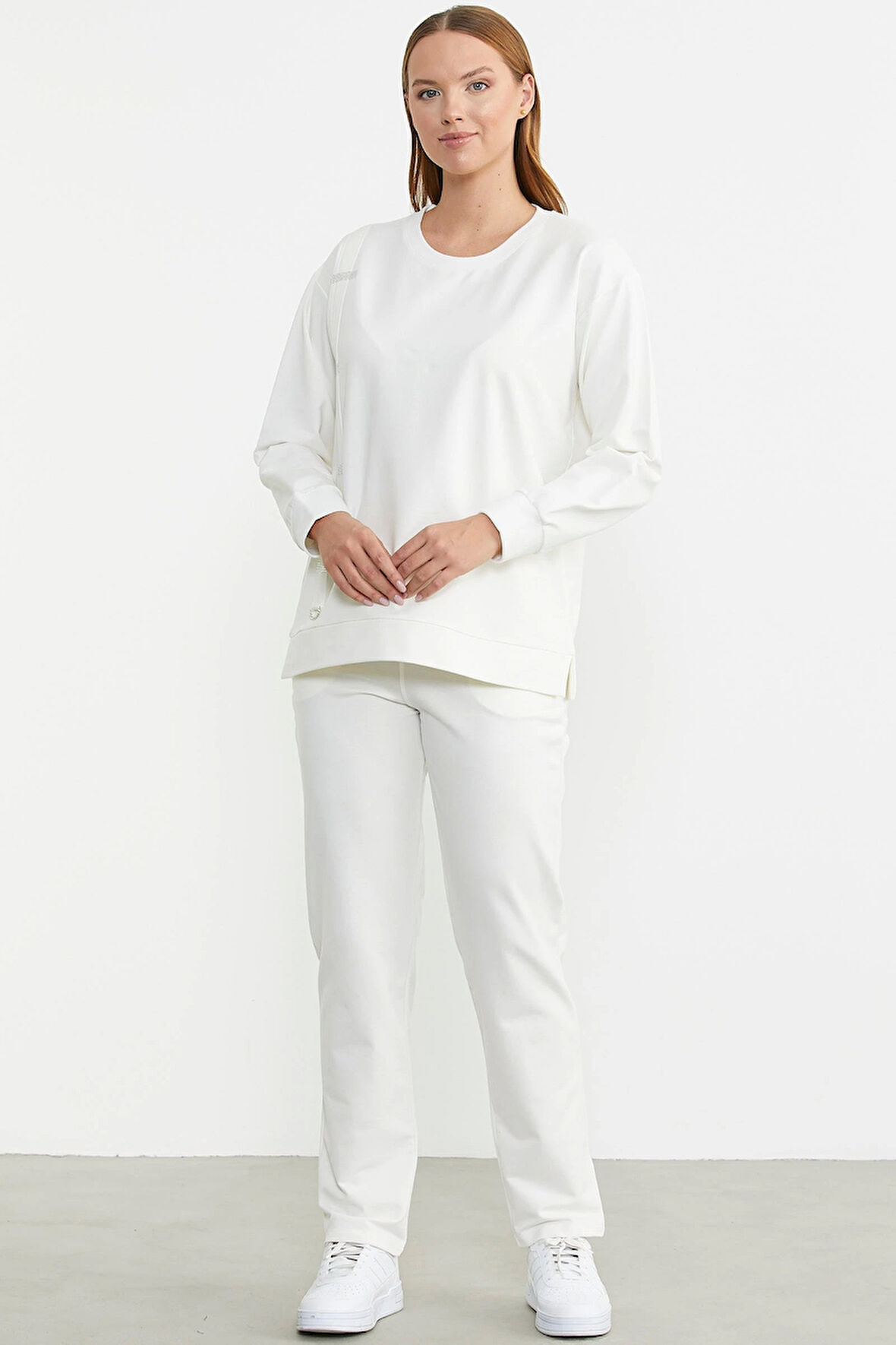 Sementa 76380 Taş Detaylı Sıfır Yaka  Eşofman Takım