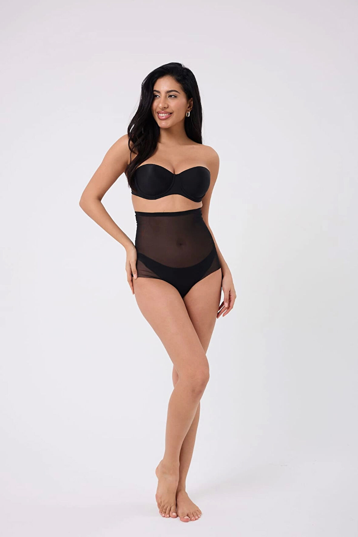 Freshness 0006 Lazer Kesim Tül Yüksek Bel Slip Korse