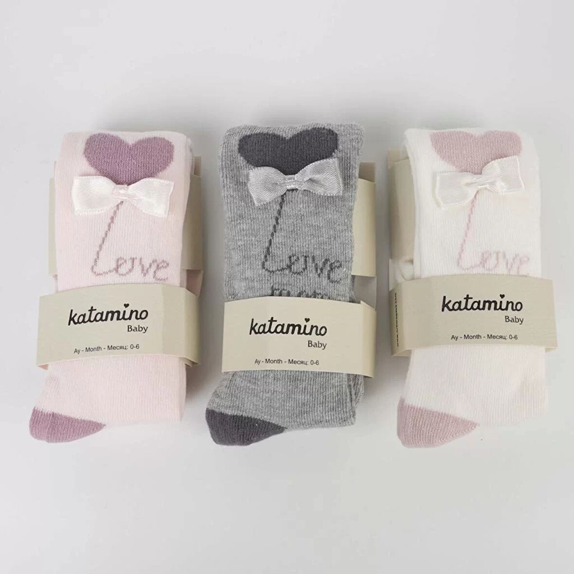 Sudan Aks Kız Bebek Külotlu Çorap K62302 Asorti