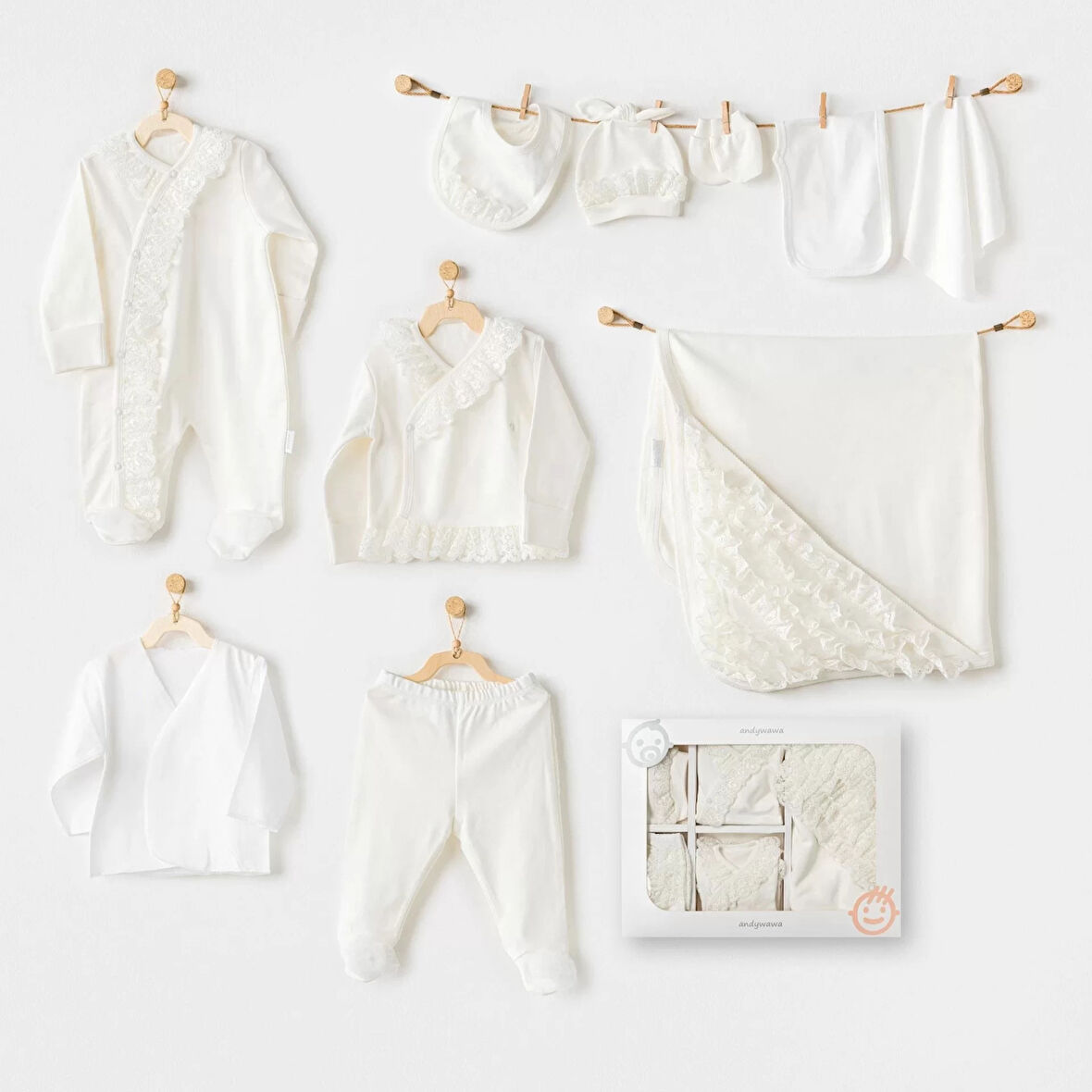 Newborn Chic Girl 10'lu Hastane Çıkışı Ekru