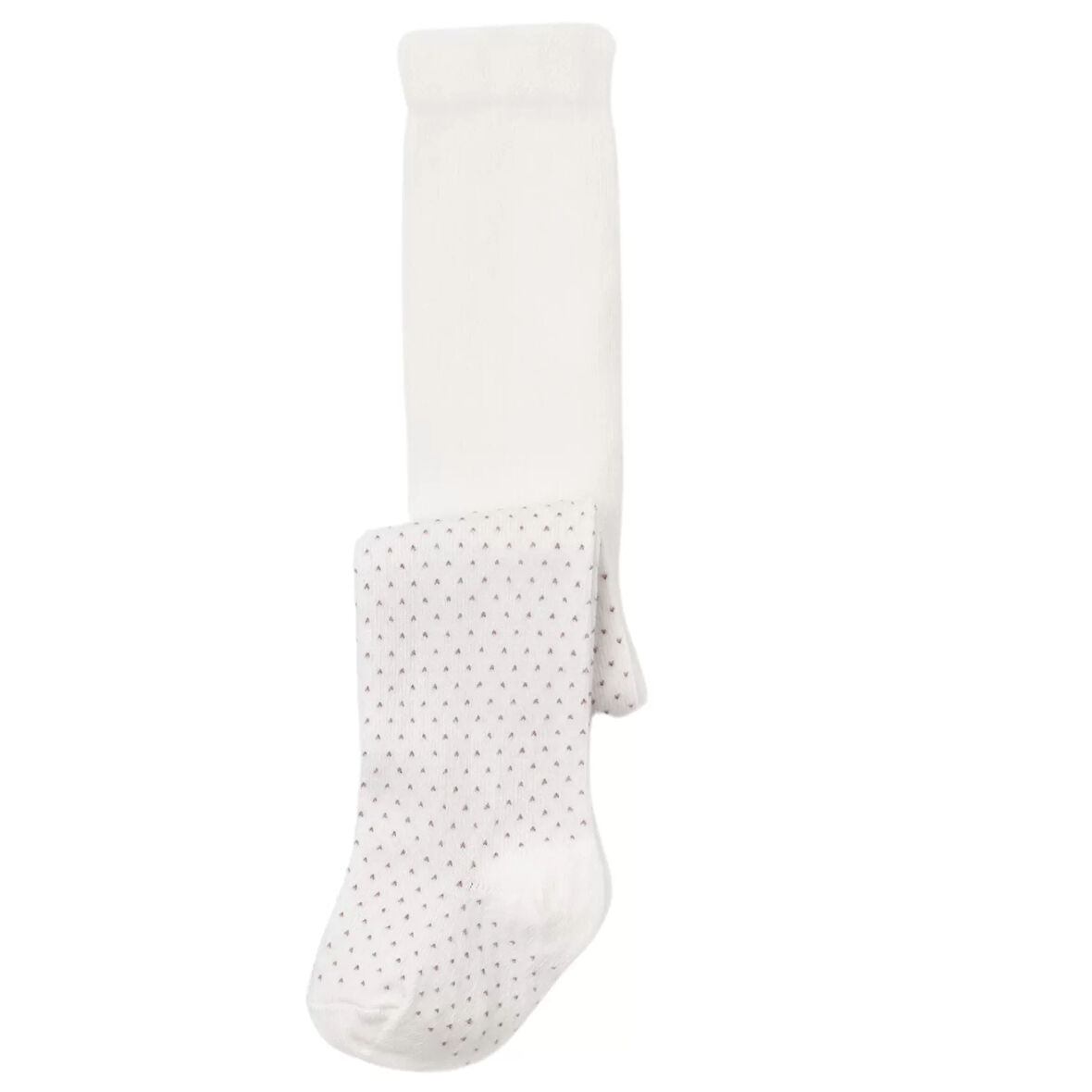 Klasik Puanlı Külotlu Çorap  Ekru
