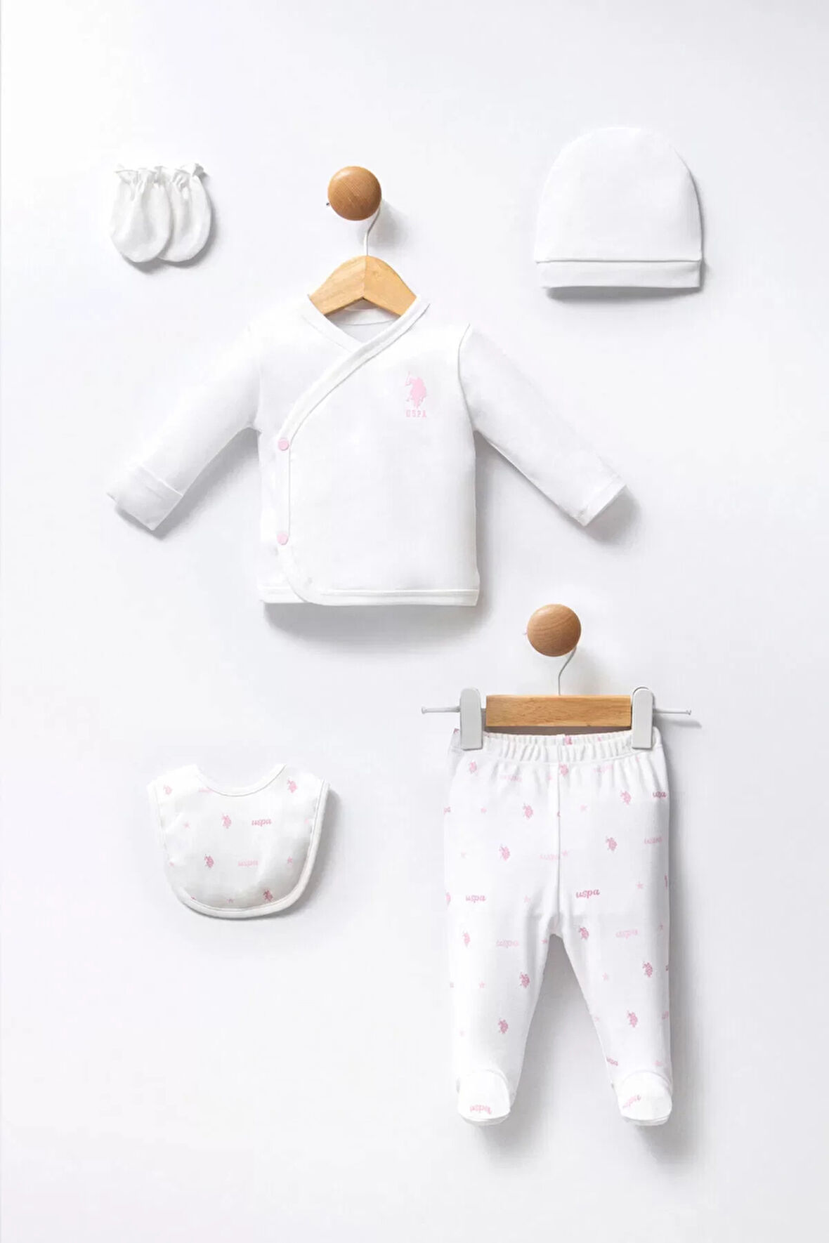 U.s Polo 5'li Hastane Çıkış Seti Usb2358 Beyaz