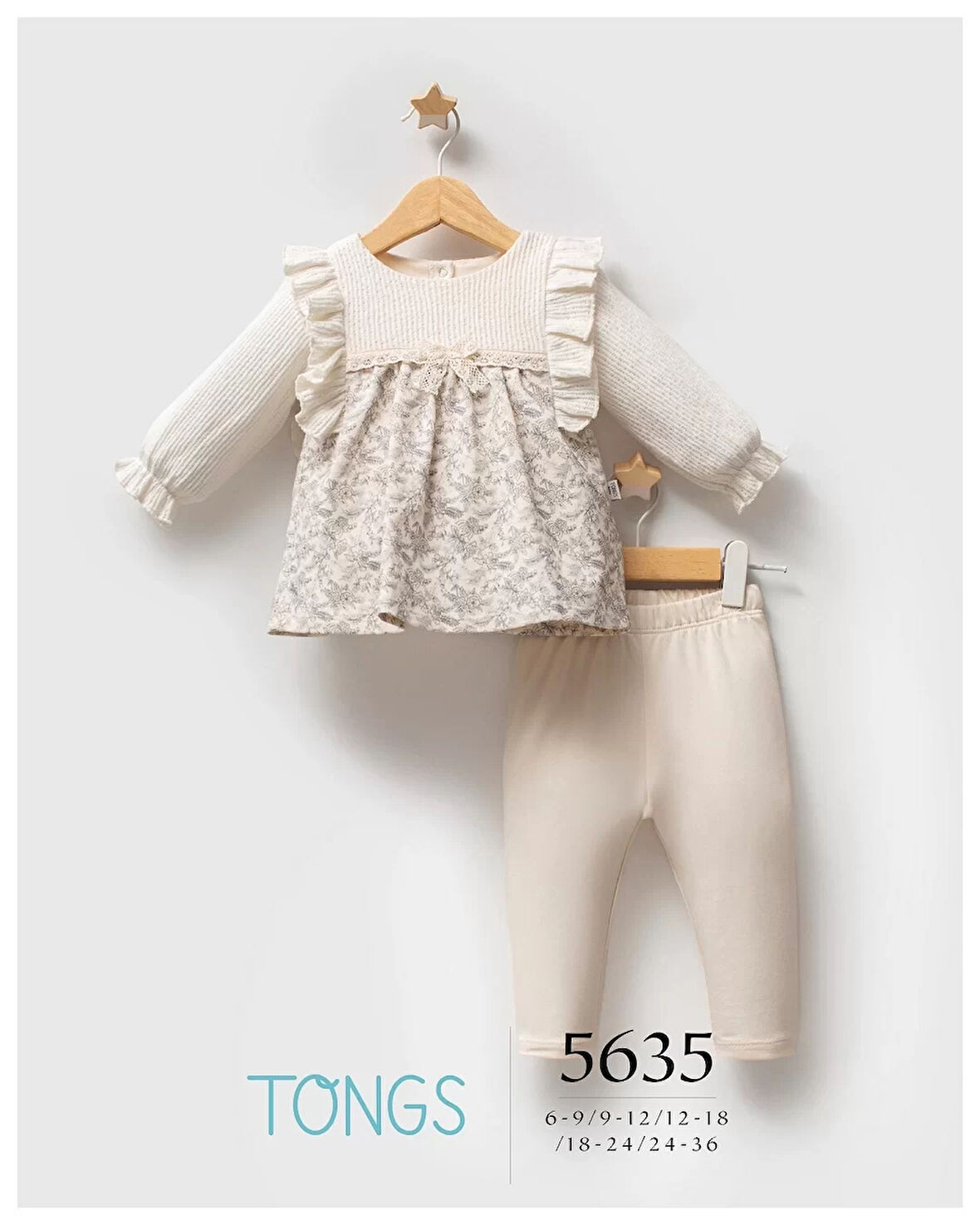 Tongs Baby Little Honey 2'li Takım 5635 Ekru