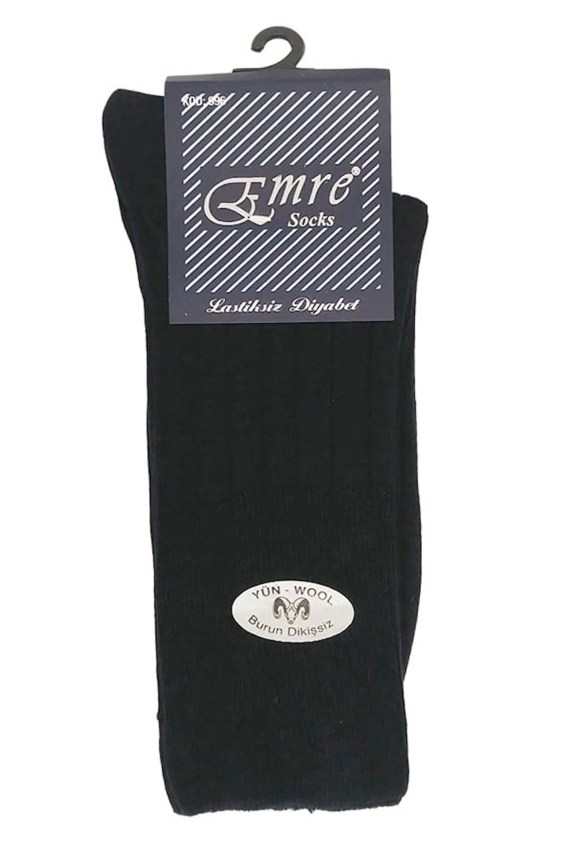 Emre Erkek  Lastiksiz Diyabetik Yün Çorap