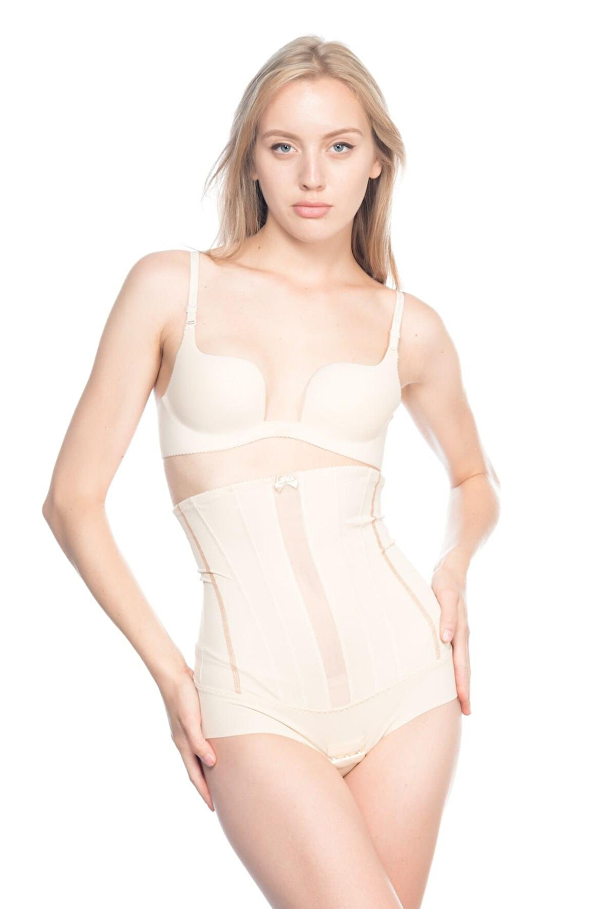 Ten Mı Emay 2886 Yüksek Bel Tül Slip Lazer Korse