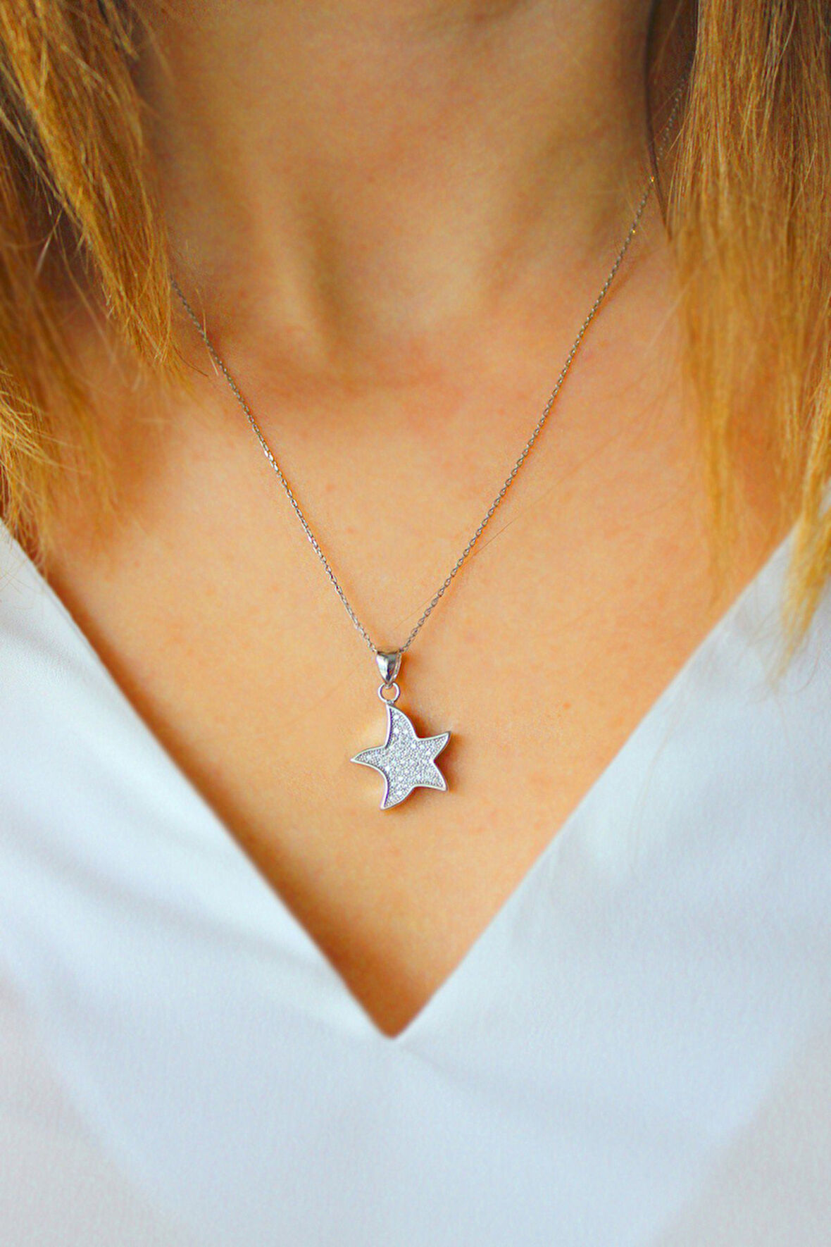 925 Ayar Denizyıldızı Gümüş Kolye (TGK0017)