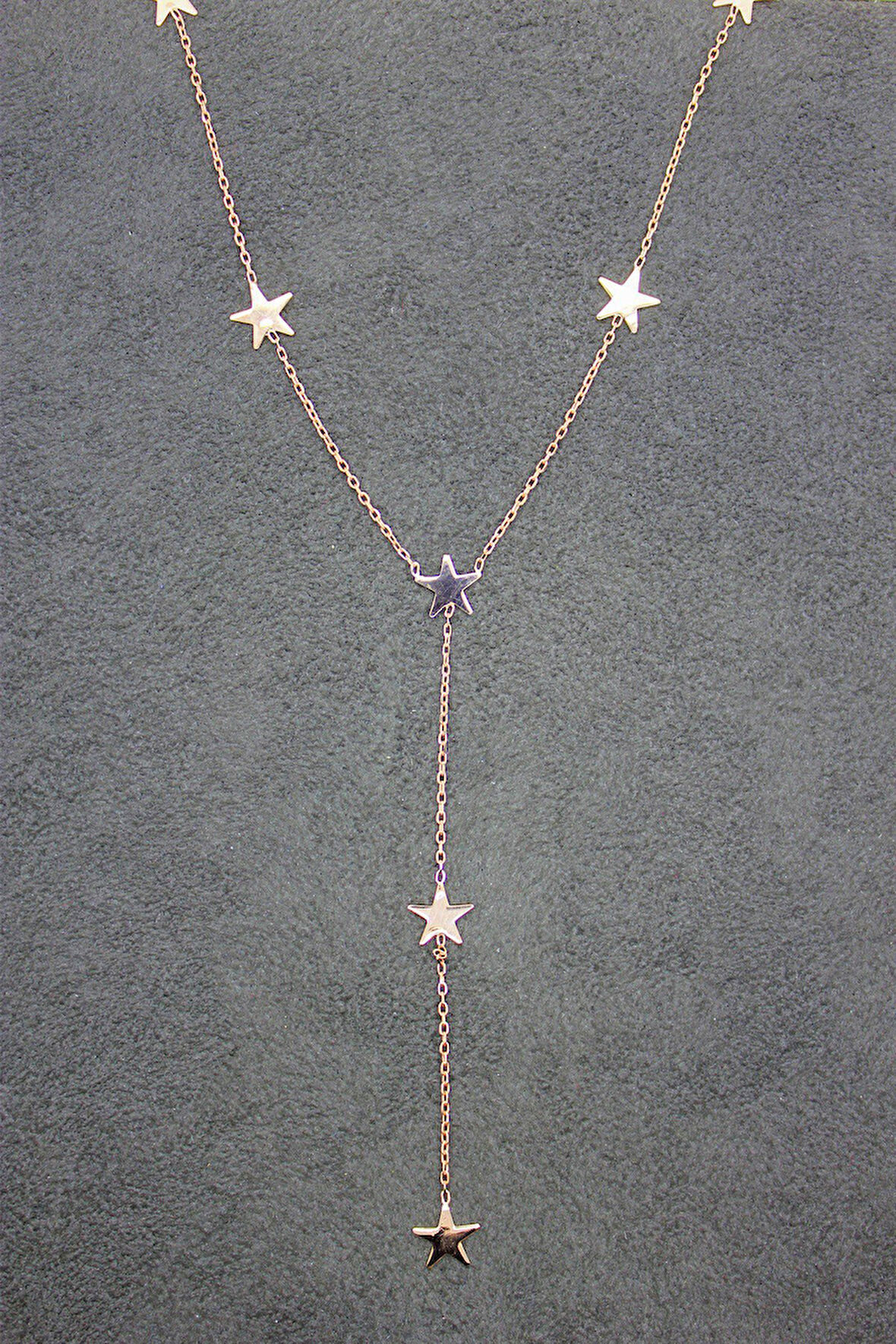 925 Ayar Sallantılı Yıldız Rose Gümüş Kolye (TGK0028)