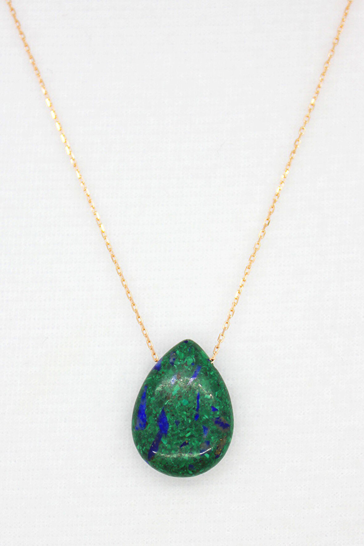 925 Ayar Damla Turkuaz Rose Gümüş Kolye (TGK0053)