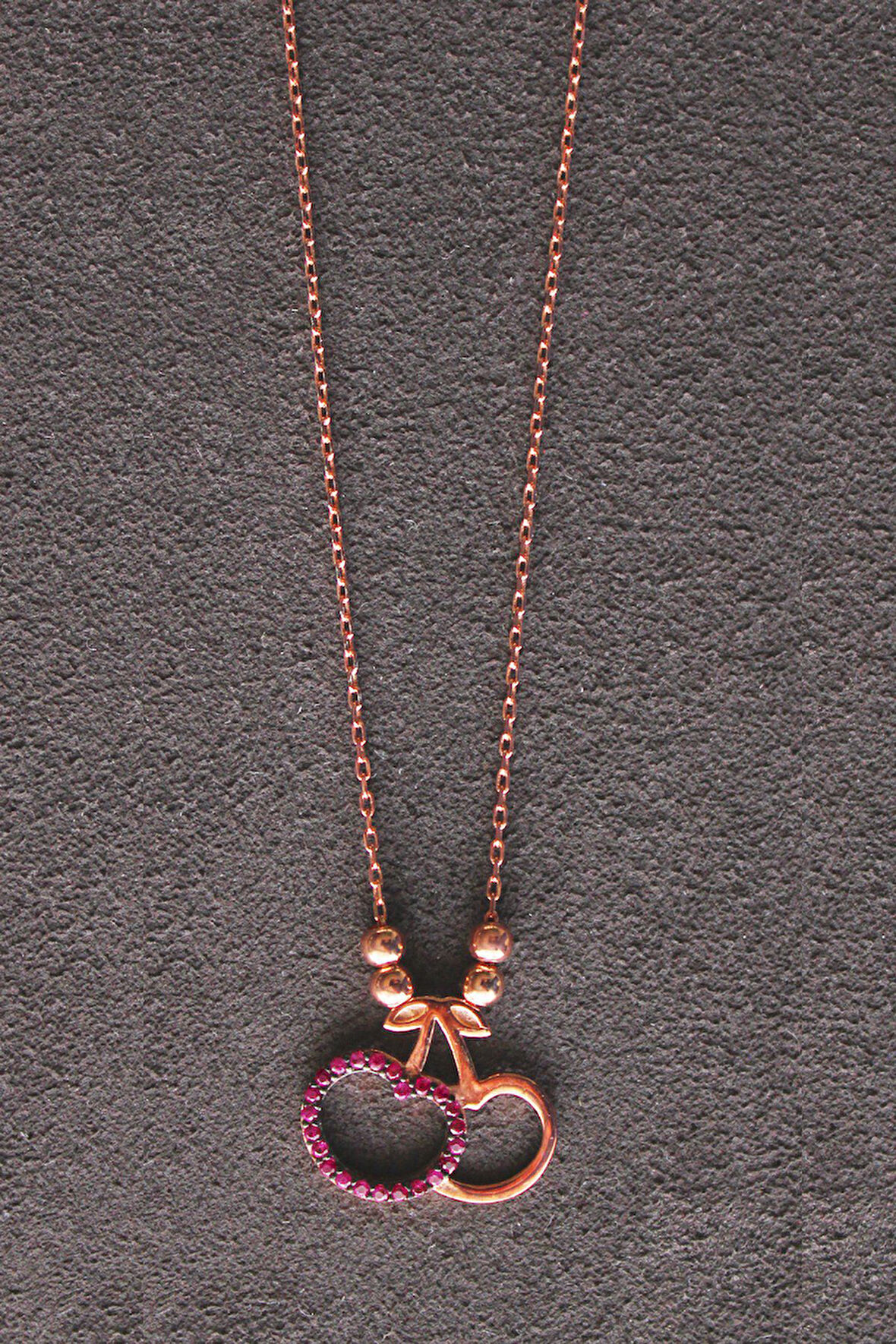 925 Ayar Elma Rose Gümüş Kolye (TGK0212)