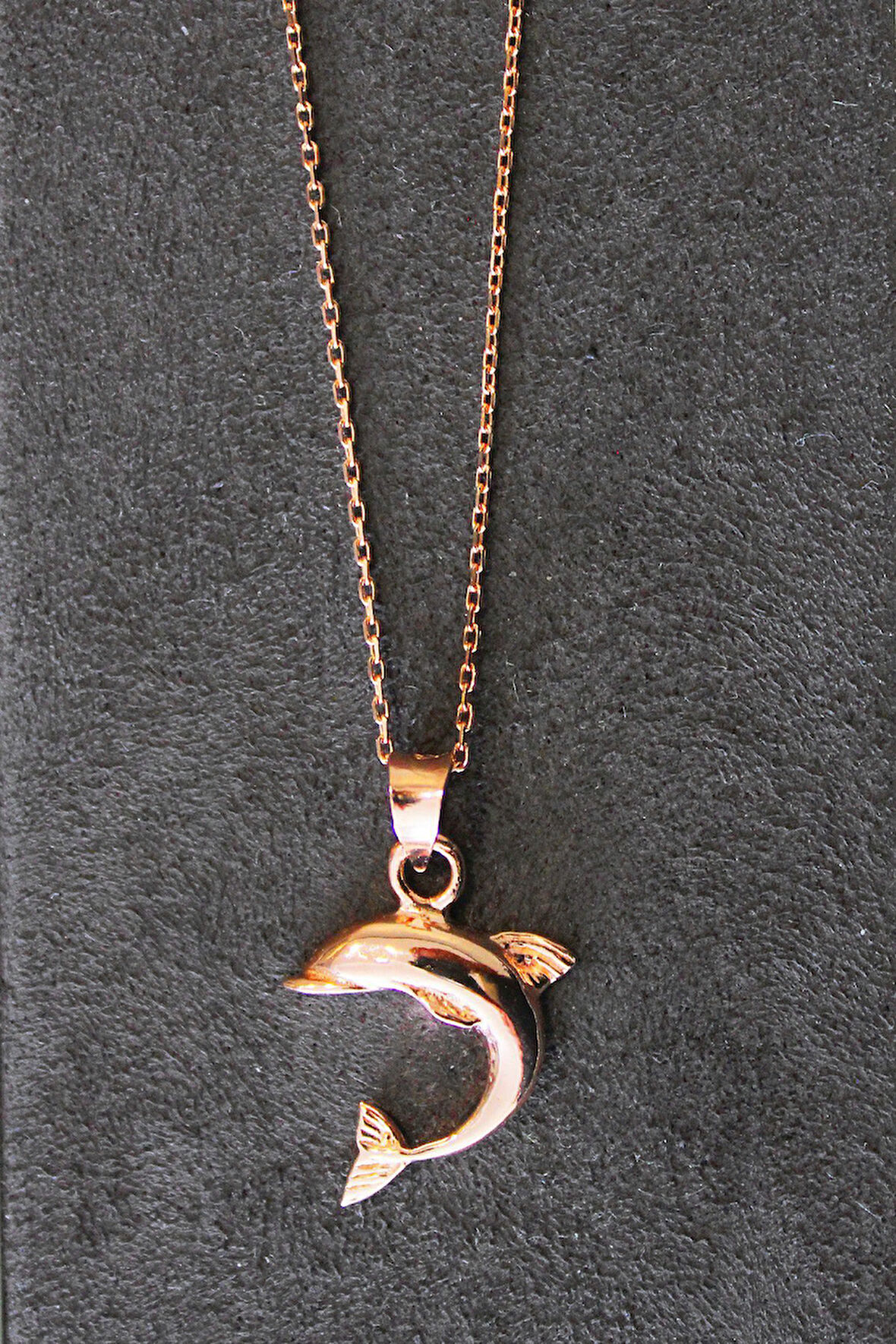 925 Ayar Balık Rose Gümüş Kolye (TGK0302)