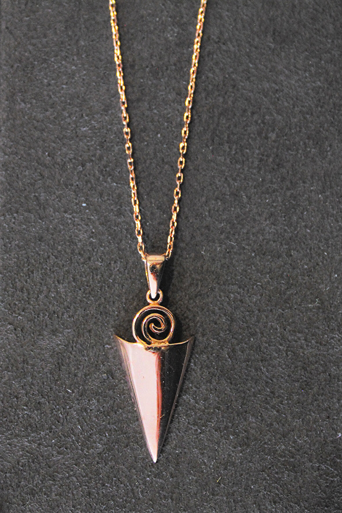 925 Ayar Fantezi Rose Gümüş Kolye (TGK0335)