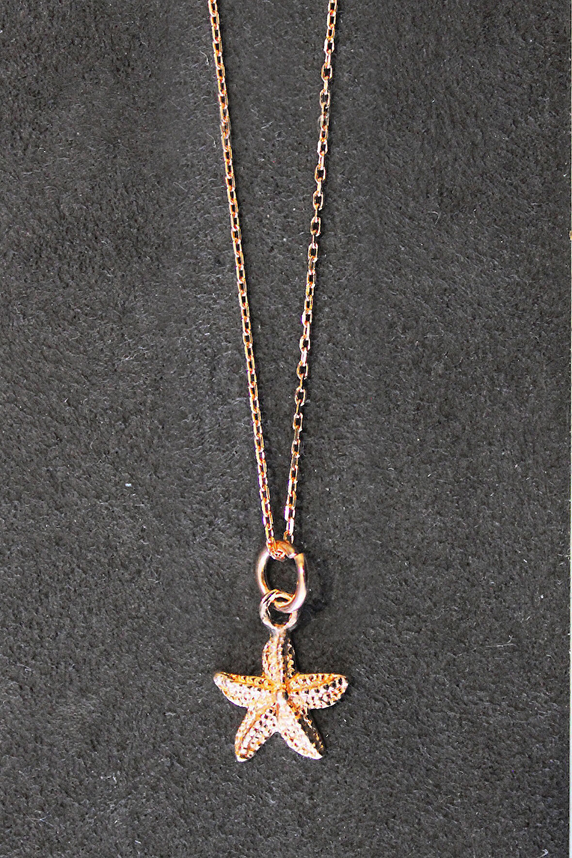 925 Ayar Denizyıldızı Rose Gümüş Kolye (TGK0337)