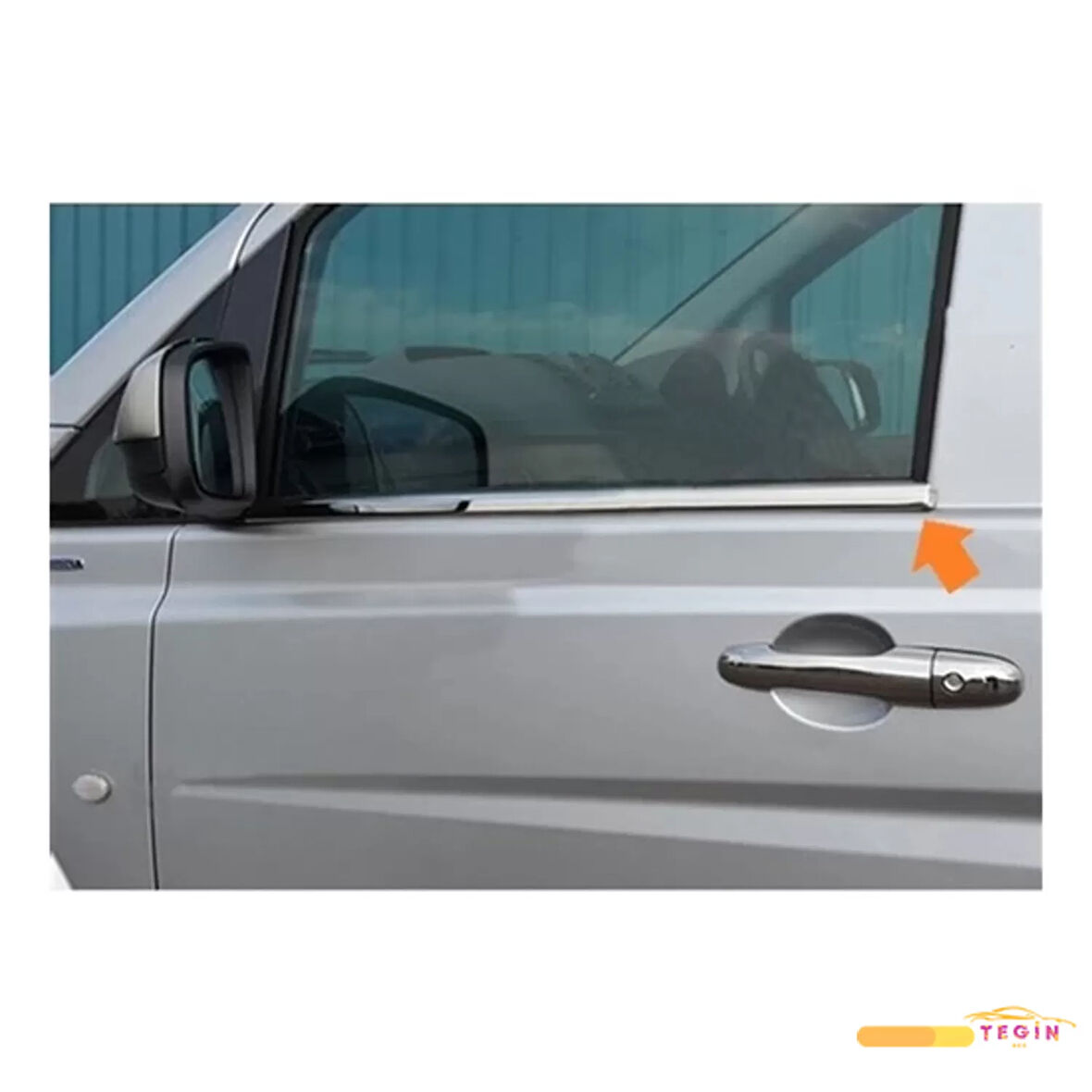 Mercedes Vito/W639 Van 2003-2014 Cam Çıtası 2 Parça Paslanmaz Çelik