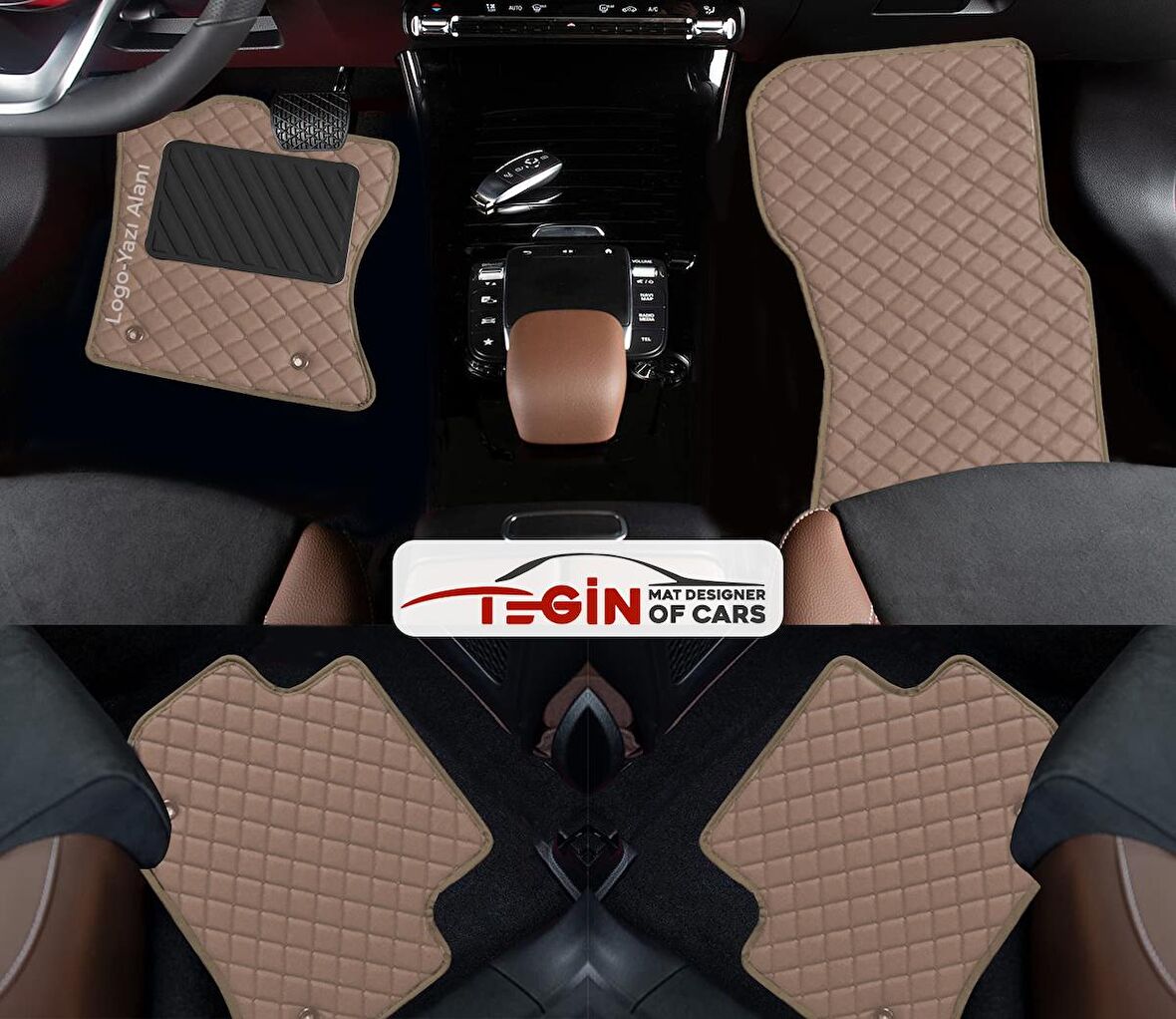 Hyundai Santafe Cm 2006-2012 -7kişilik  Bej Deri Bej Kenar Paspas Paspas