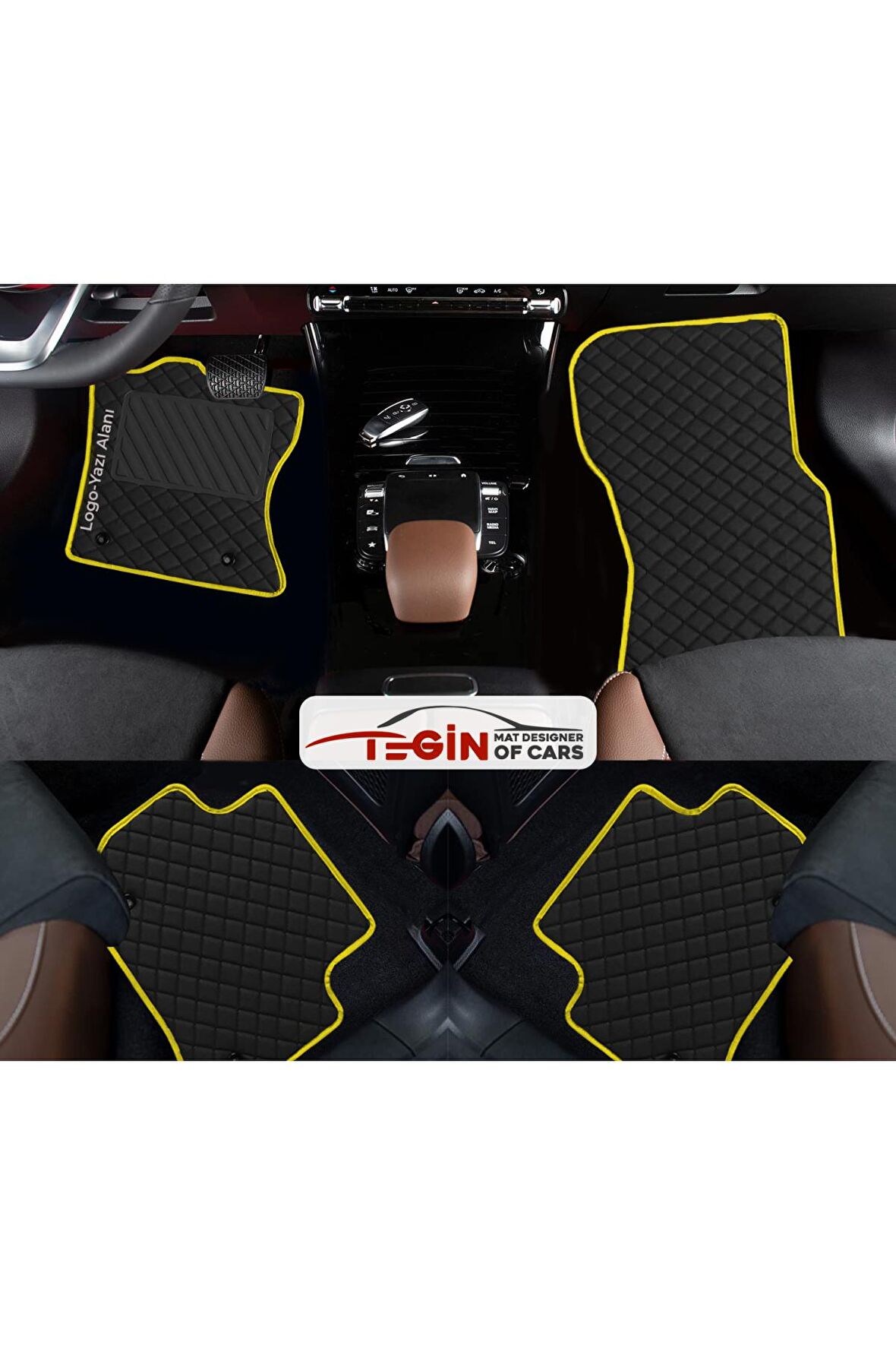 Mini Coupe R58 2010 Ve Sonrası Prime Siyah Deri Sarı Kenar Paspas