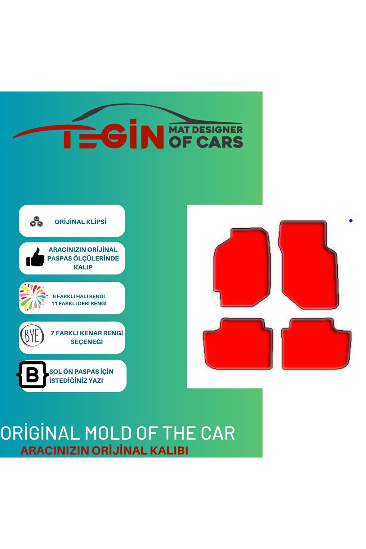 Honda Civic 1987-1991 -sedan Prime Siyah Halı Bej Kenar Halı Paspas