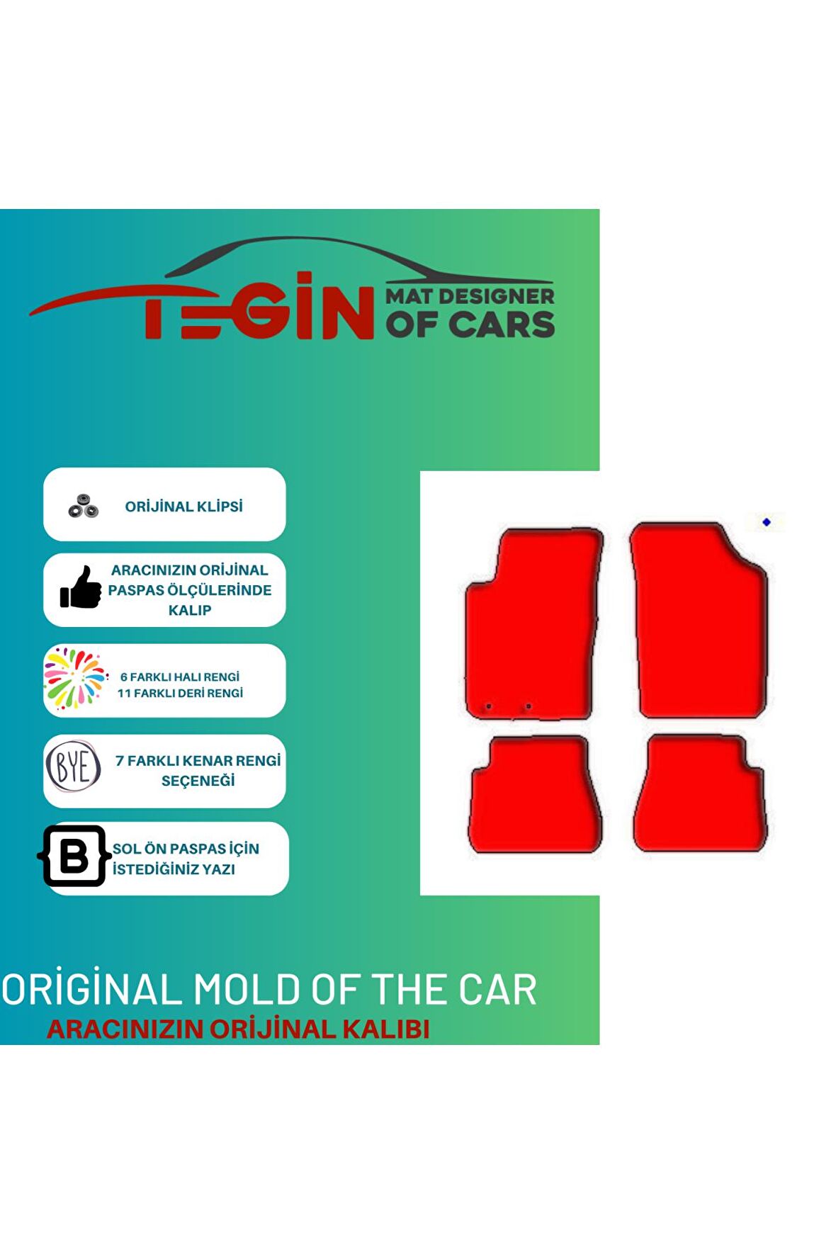 Kia Picanto 2004-2011 -1.jen Prime Siyah Halı Bej Kenar Halı Paspas