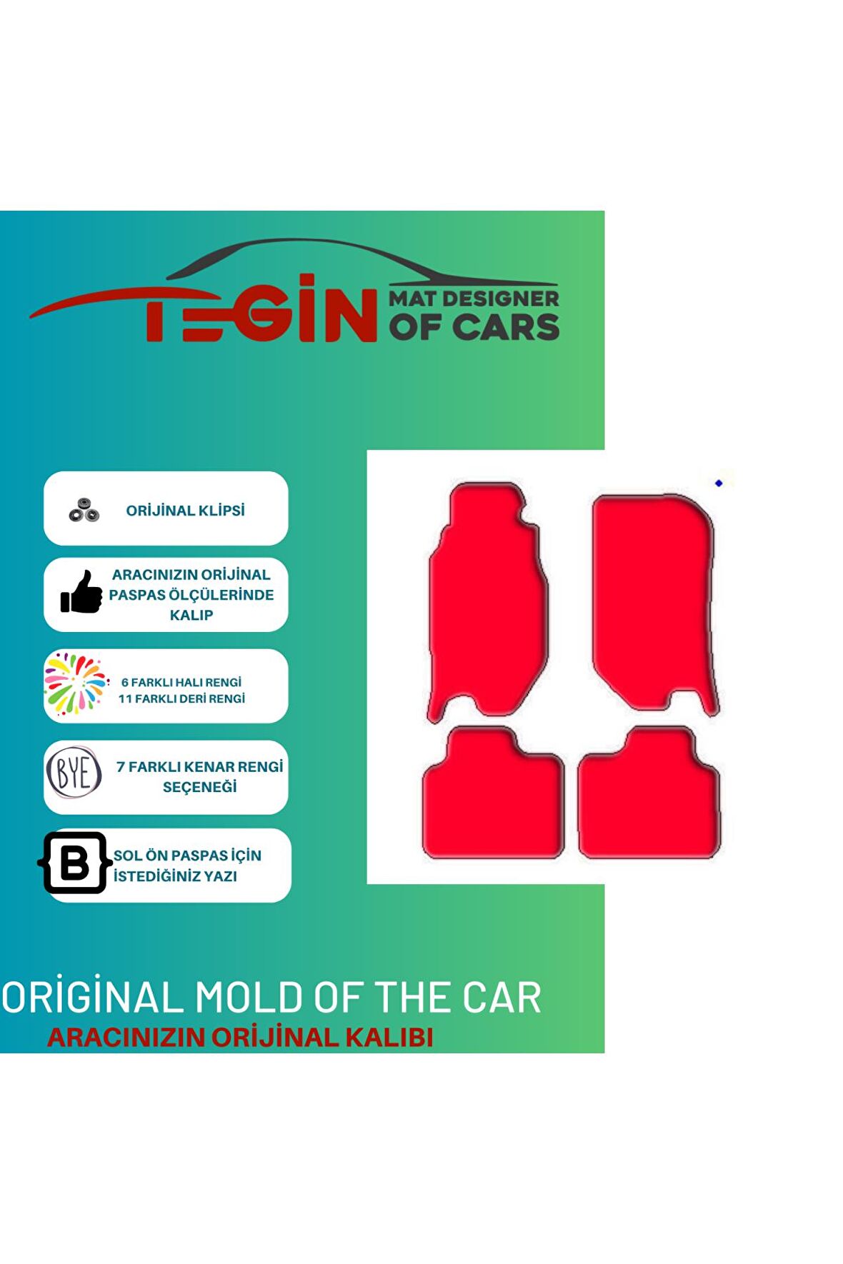 Alfa Romeo 146 1995-2000 Prime Siyah Halı Bej Kenar Halı Paspas