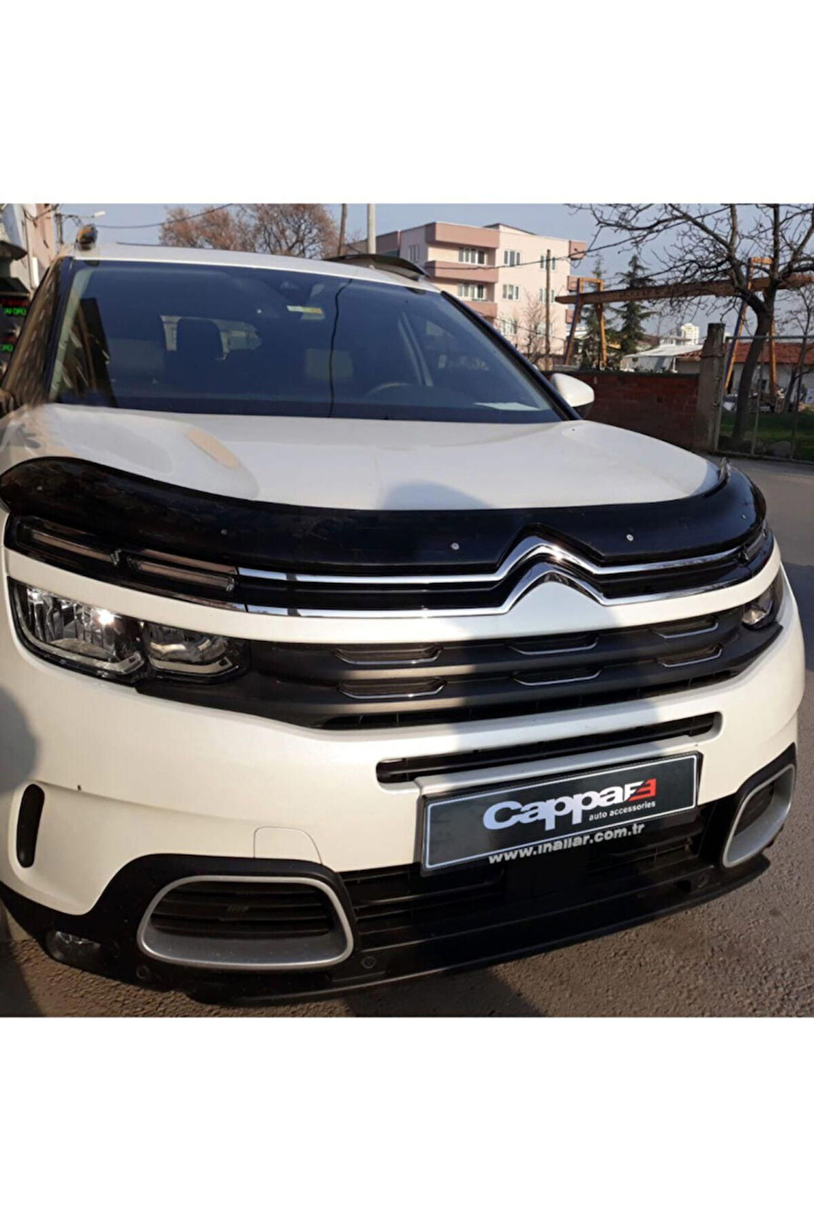 Citroen C5 Uyumlu  Aircross Ön Kaput Koruyucu Rüzgarlık 4 mm Akrilik  abs Piano Black 2017