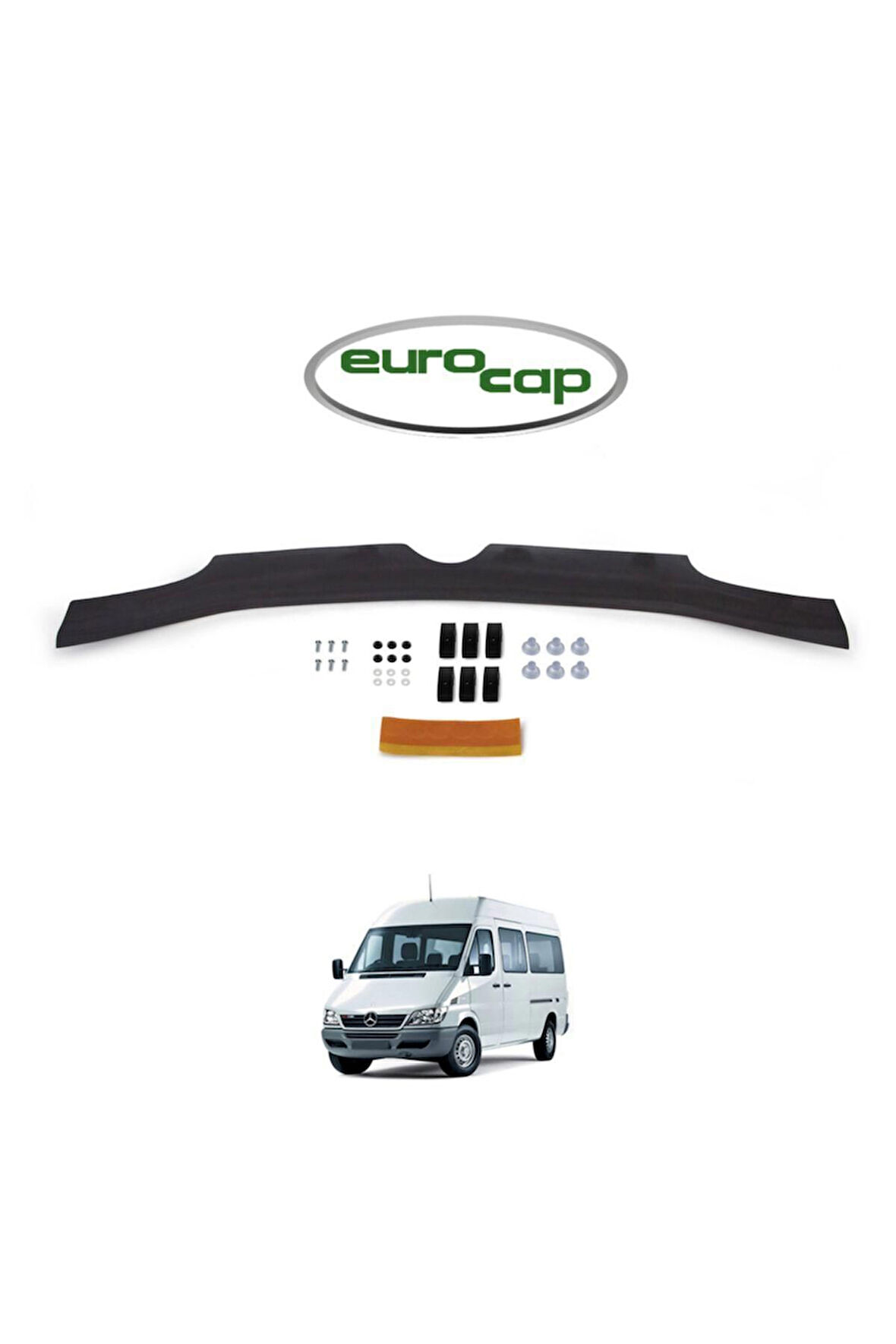 Mercedes Sprinter W901 Ön Kaput Koruma Rüzgarlığı 3mm Akrilik Parlak Siyah Deflektör 2000-Uyumlu