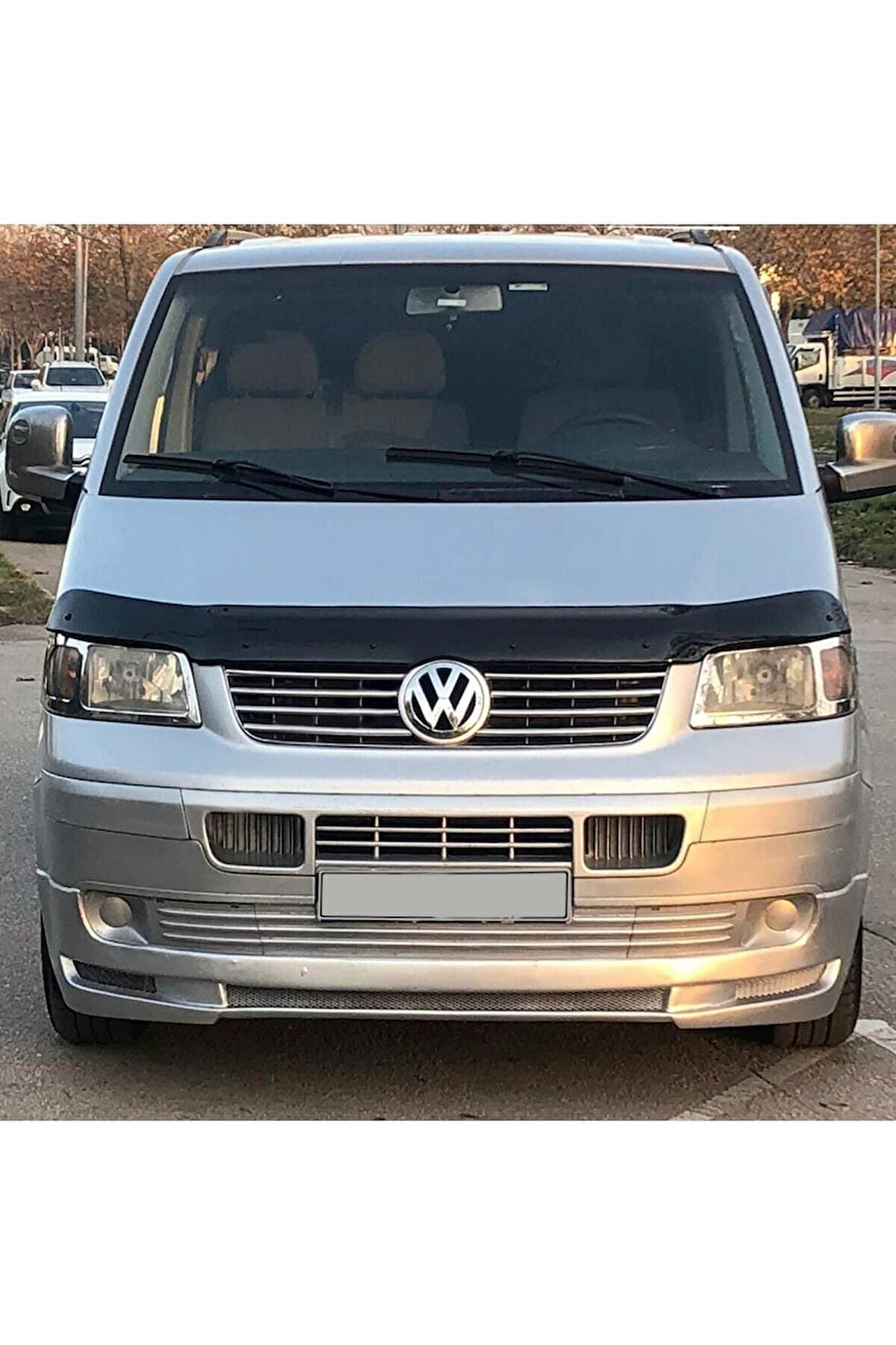 Ön Kaput Koruma Rüzgarlığı Volkswagen Transporter T5 2003-2009 (3MM AKRİLİK (ABS) Parlak Siyah)