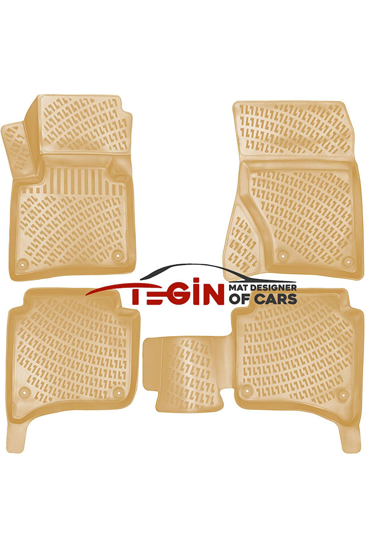 Porsche Cayenne 2 Bölge Klimalı 2011-2017 3D Havuzlu Paspas Bej