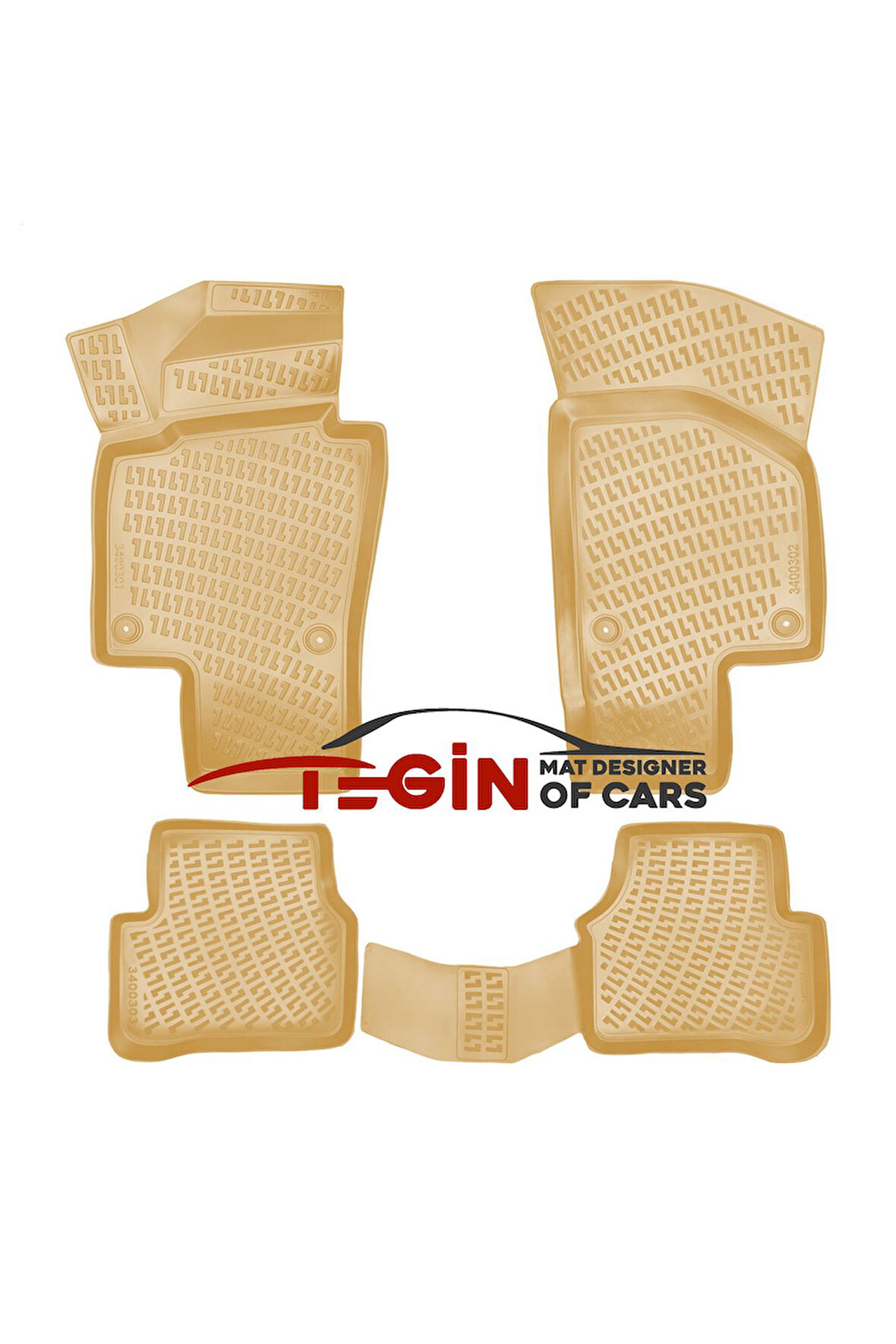 Volkswagen Passat CC 2008-2011 3D Havuzlu Paspas Bej