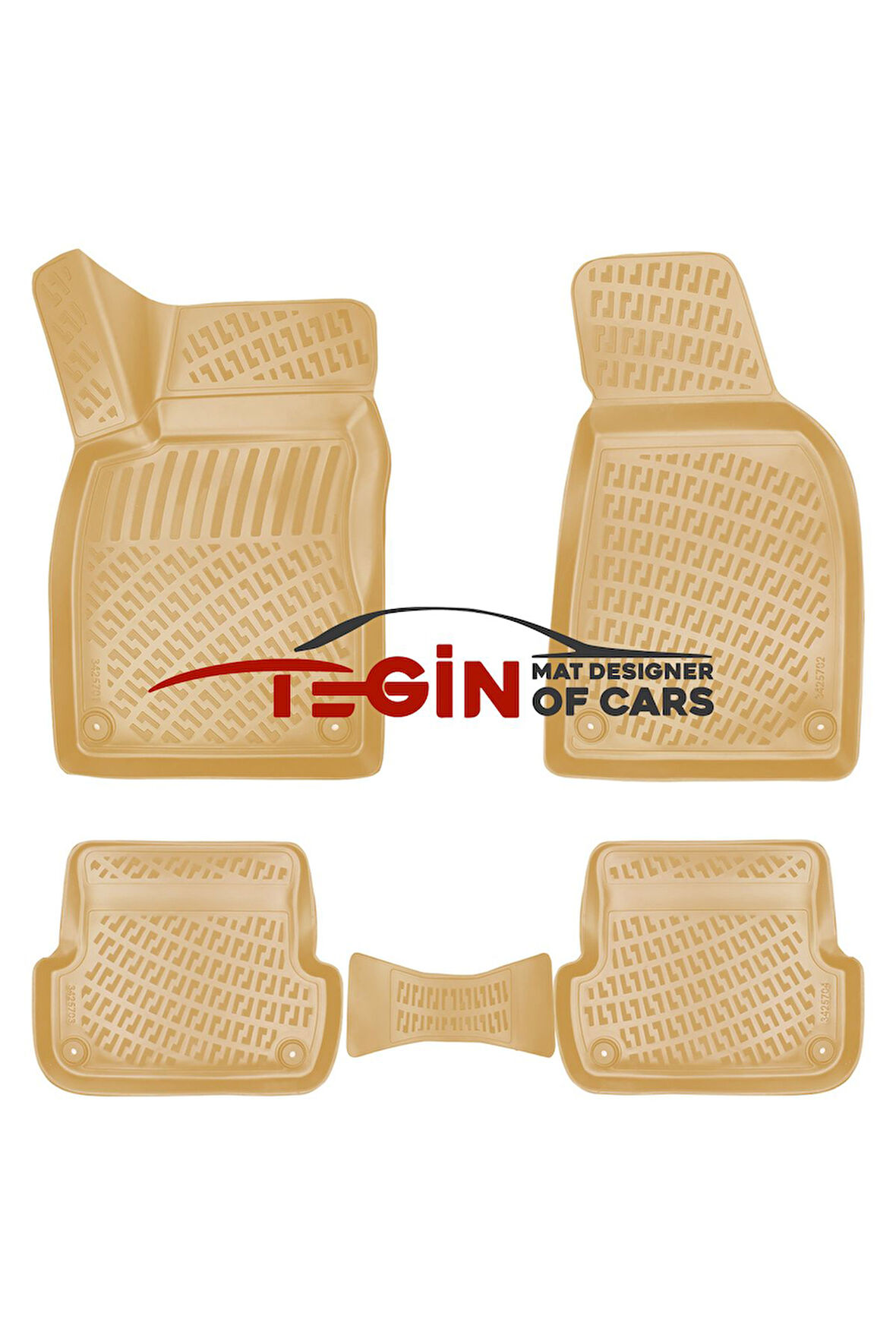 Audi A4 B6 2001-2006 3D Havuzlu Paspas Bej