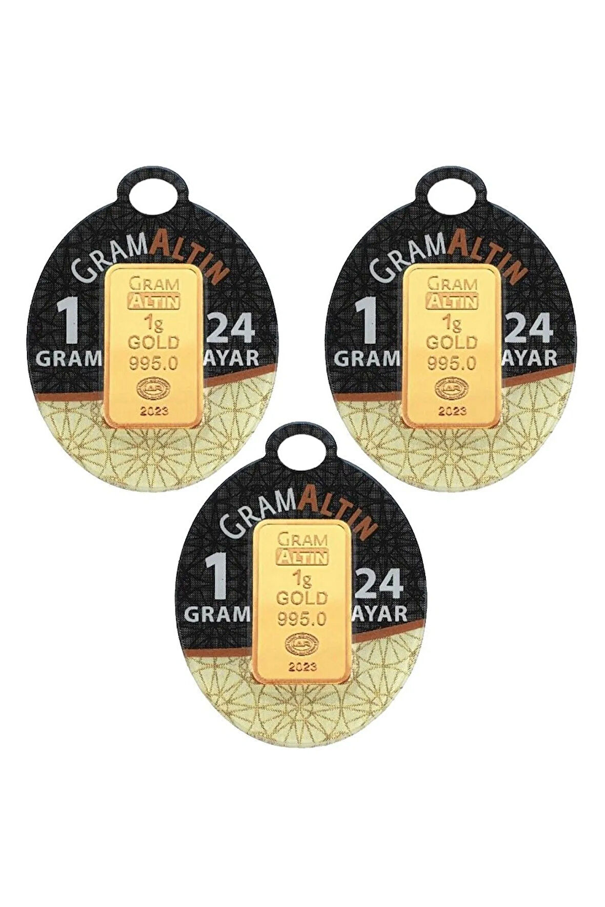 3 Adet 1 Gr 24 Ayar Gram Altın