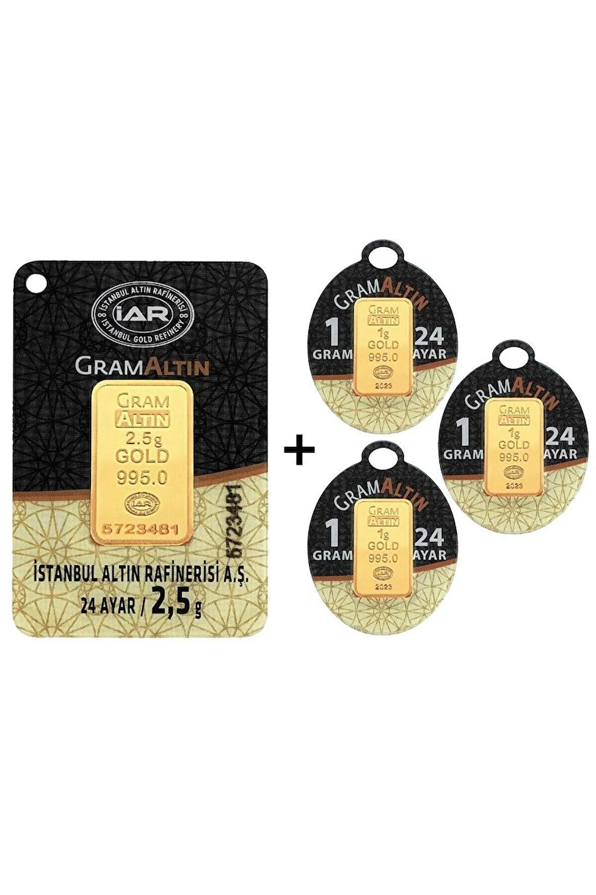 5,5 Gram (2,5+1+1+1) Külçe Gram Altın Iar 24 Ayar 