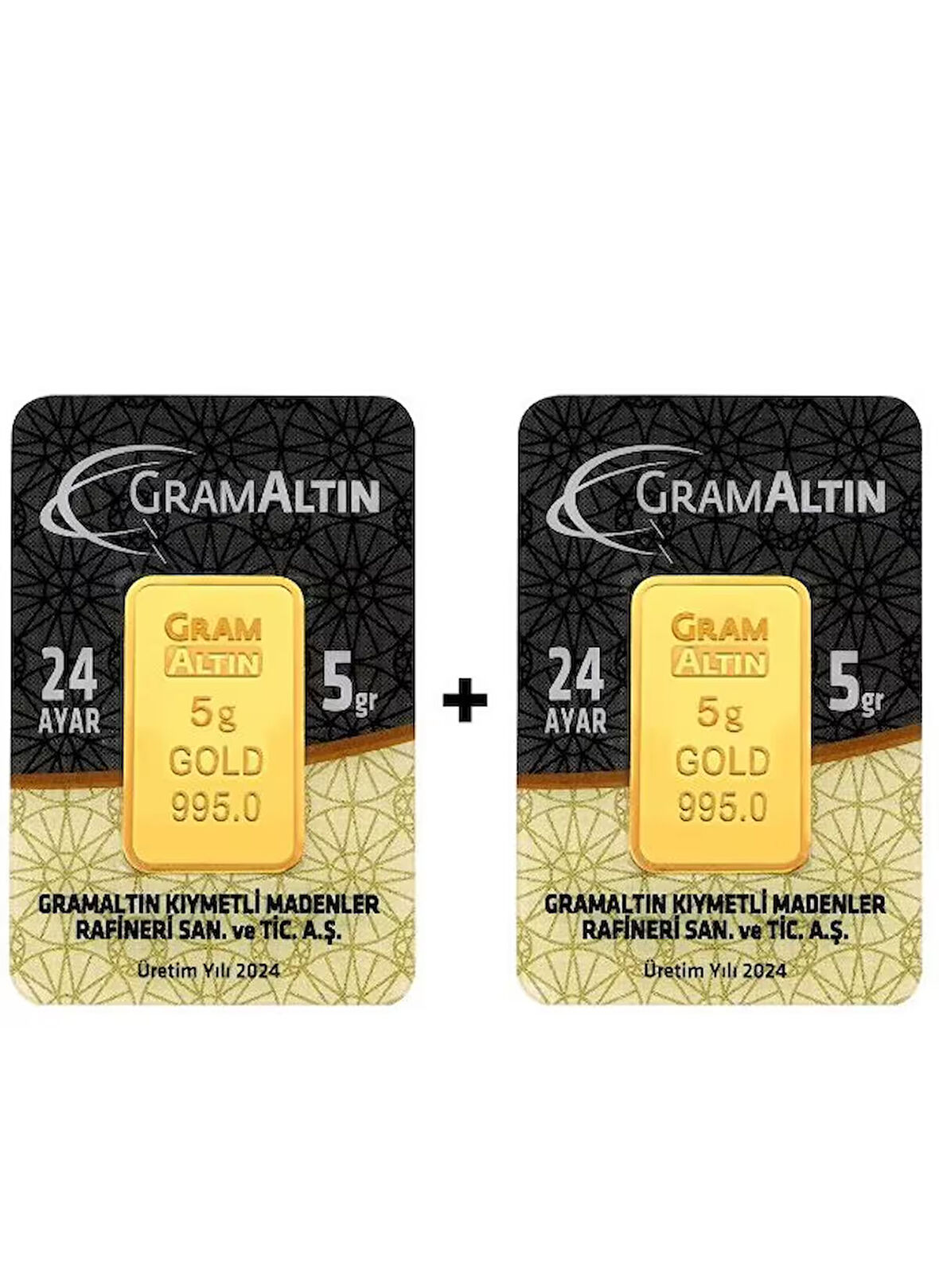 Tuğrul Kuyumculuk 10 Gram (5+5) 24 Ayar Külçe Altın IAR