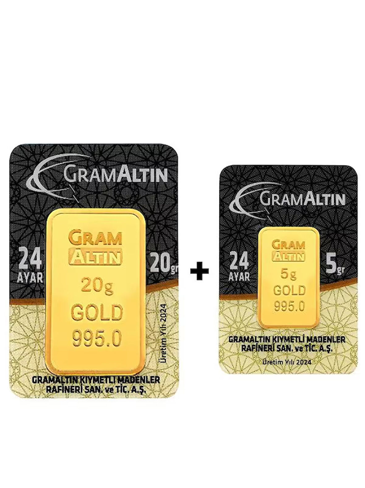 Tuğrul Kuyumculuk 25 Gram (20+5) 24 Ayar Külçe Altın IAR