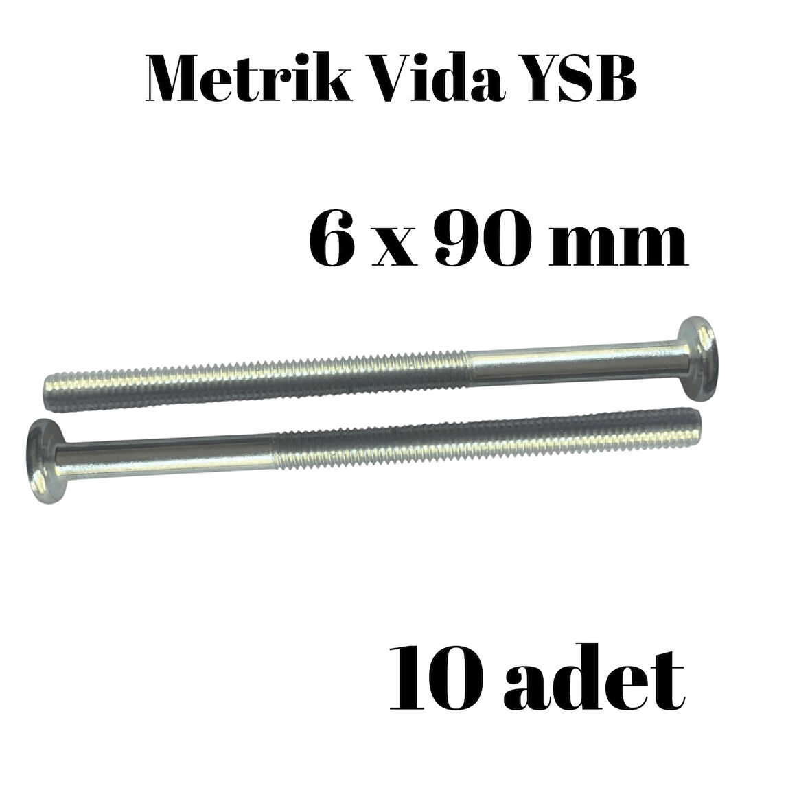 Metrik Vida Civata Ysb 6x90 mm 10 Lu Paket 931 Yarım Paso