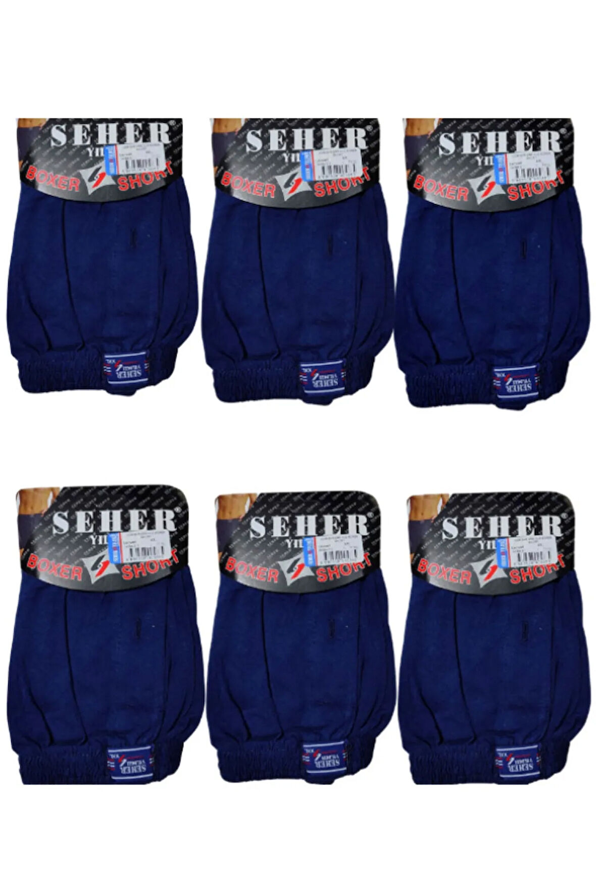 6'li Erkek Penye Boxer