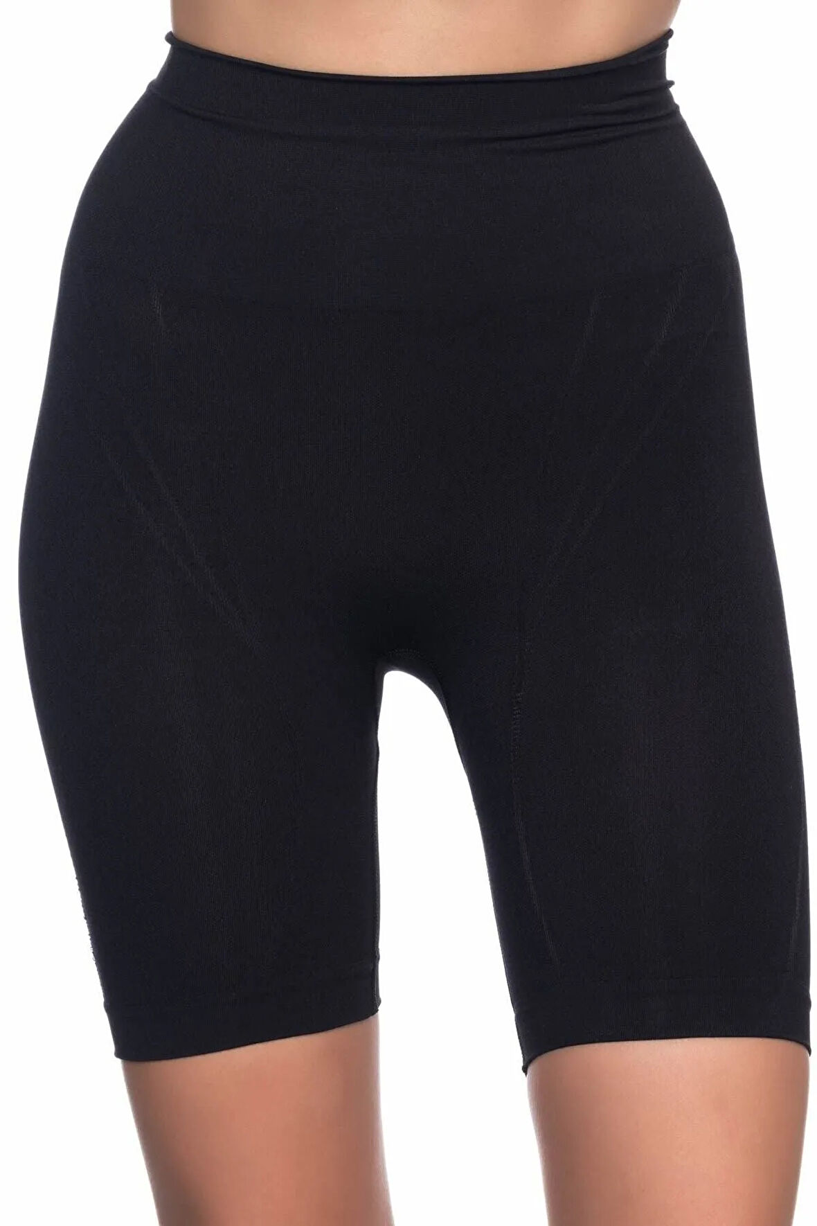 Kadın Siyah Dikişsiz Boxer Korse