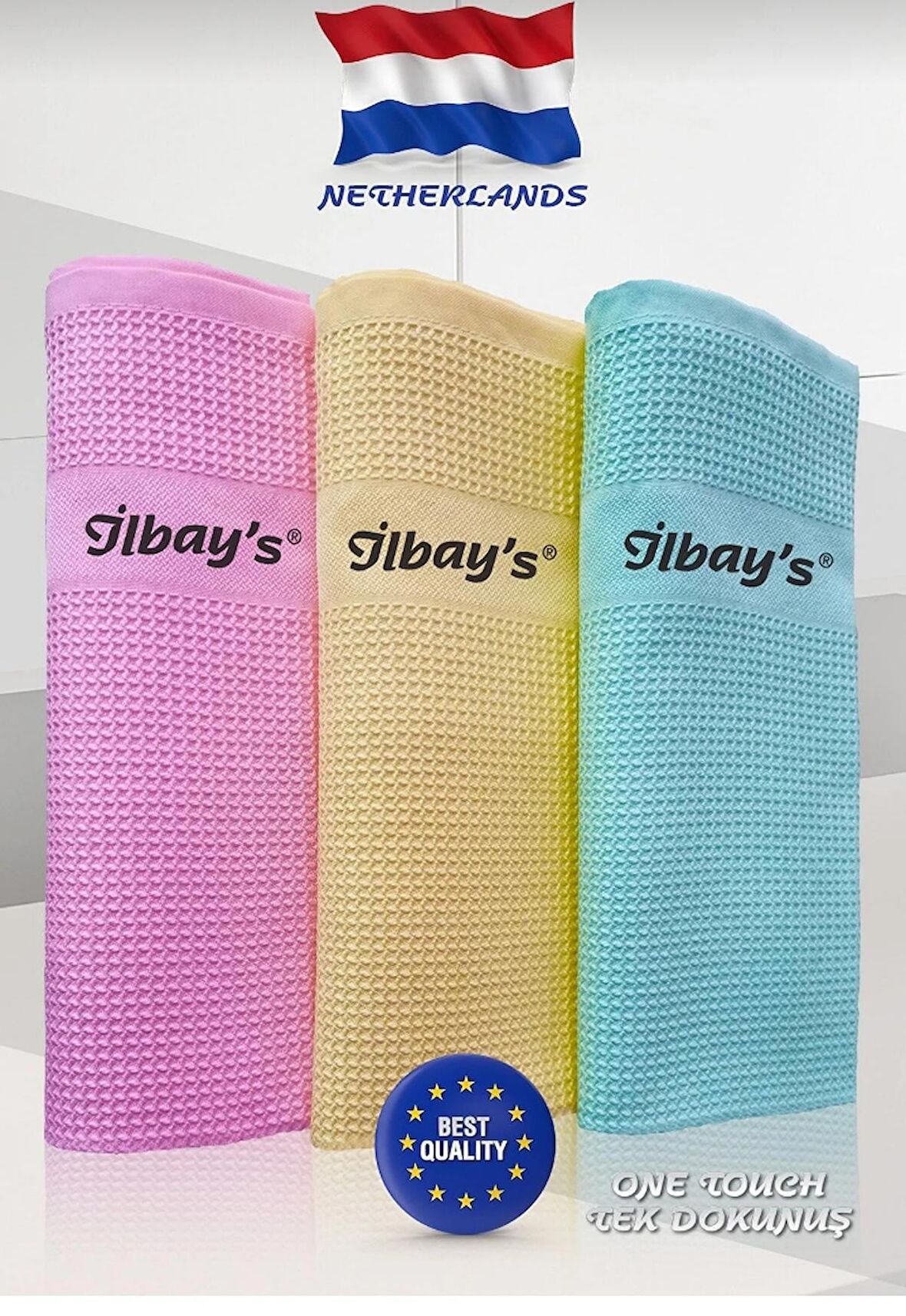 Orijinal İLBAY's 3'lü Mikrofiber Temizlik Bezi (İthal Ürün)