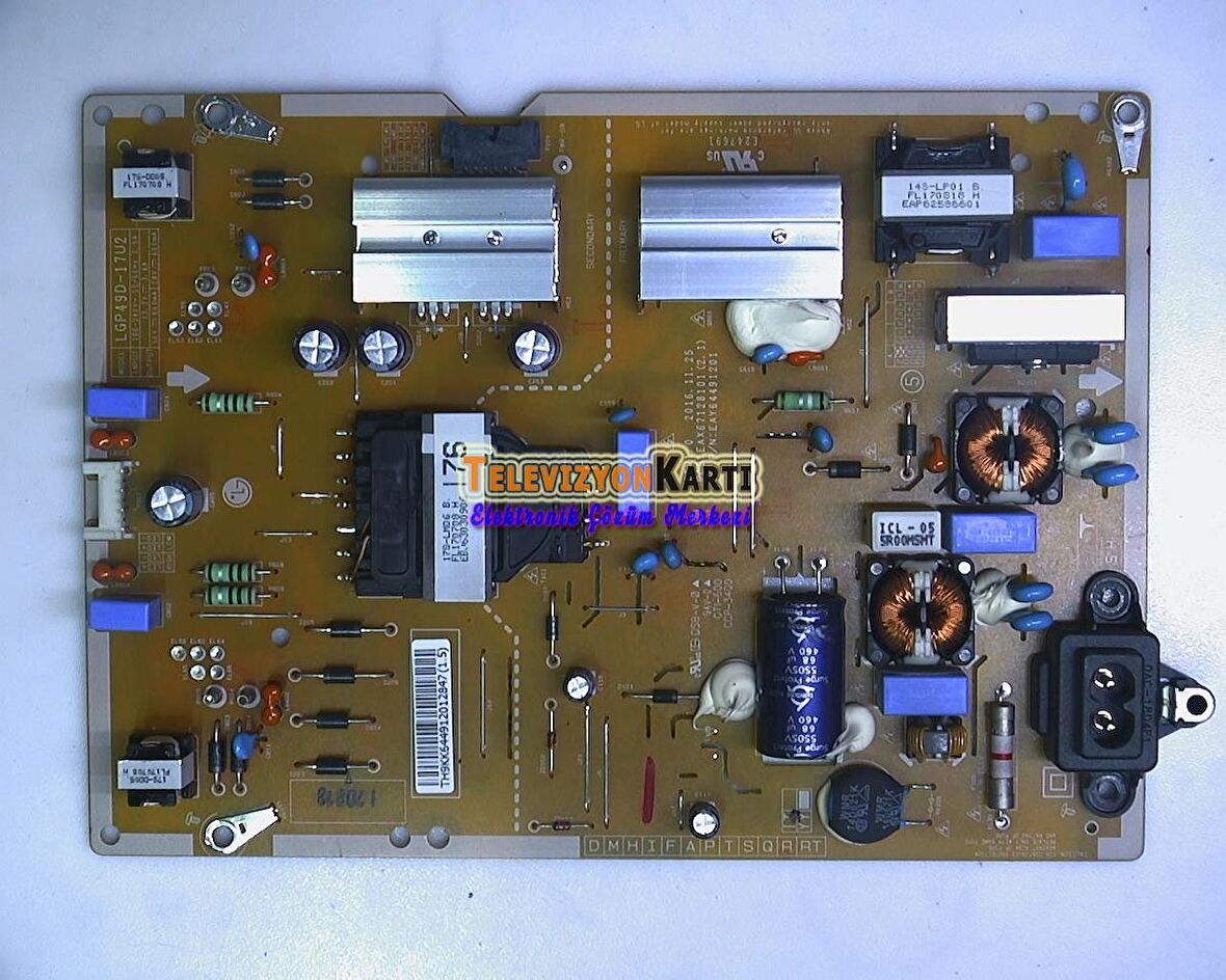 EAX67128101 (2.1), EAY64491201, LGP49D-17U2, EAX67128101(2.1), LG 49UJ701V-ZC, Power Board