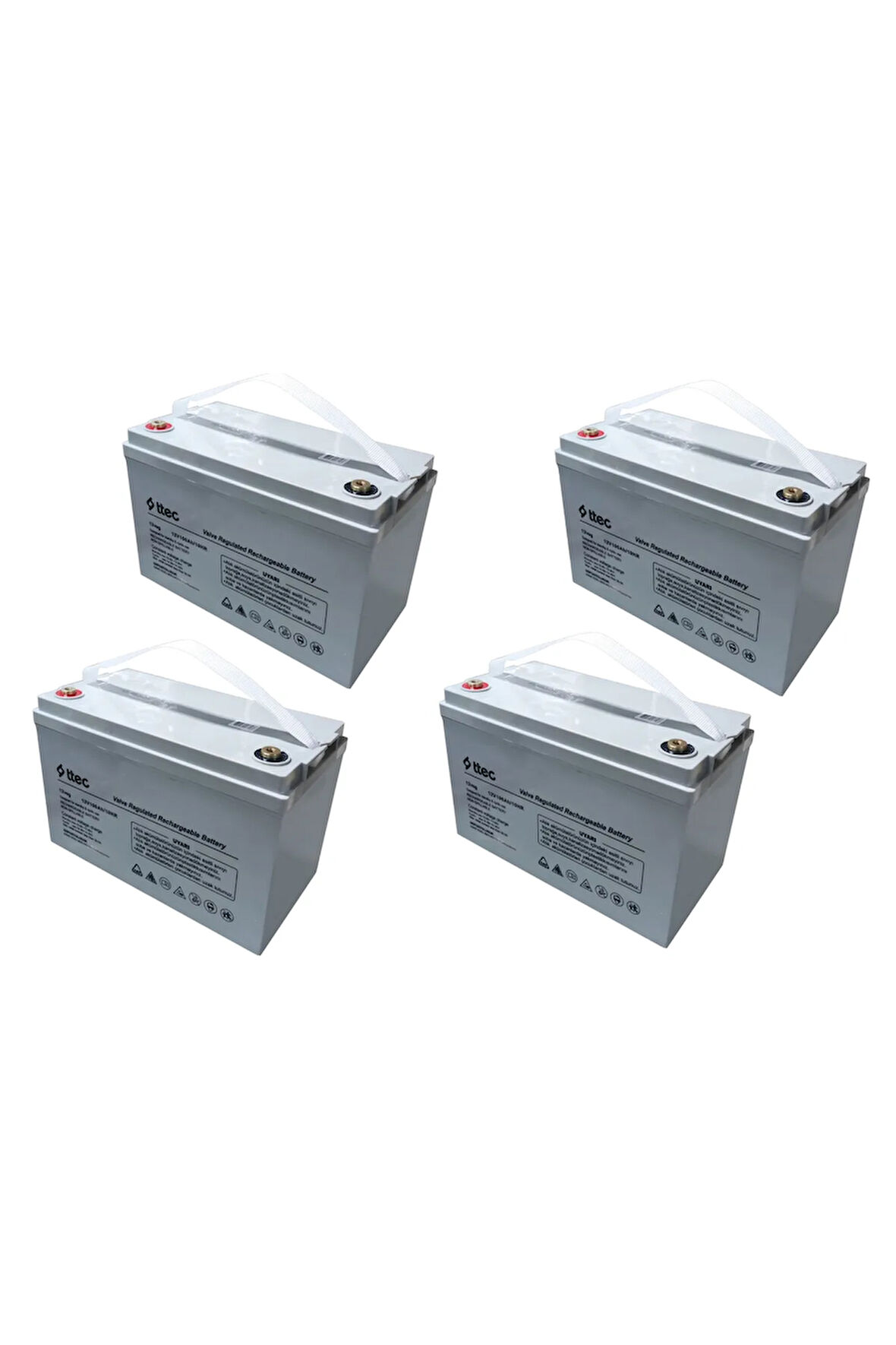 12V 100AH JEL AKÜ 4LÜ SET 2025 ÜRETİM